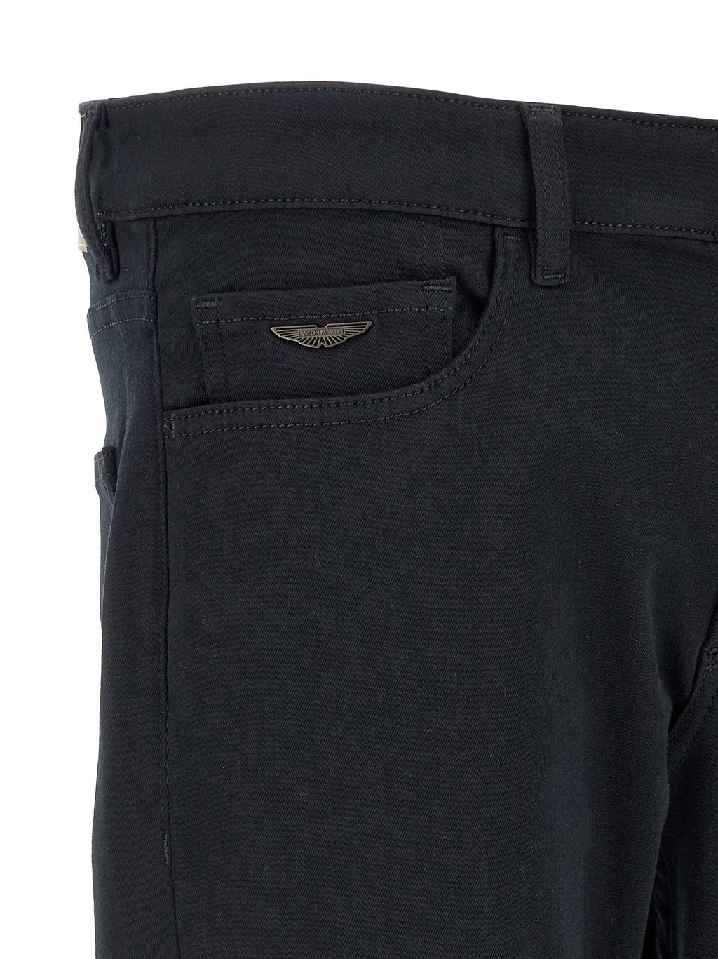 Hugo Boss Blue Polyester Straight-Leg Jeans