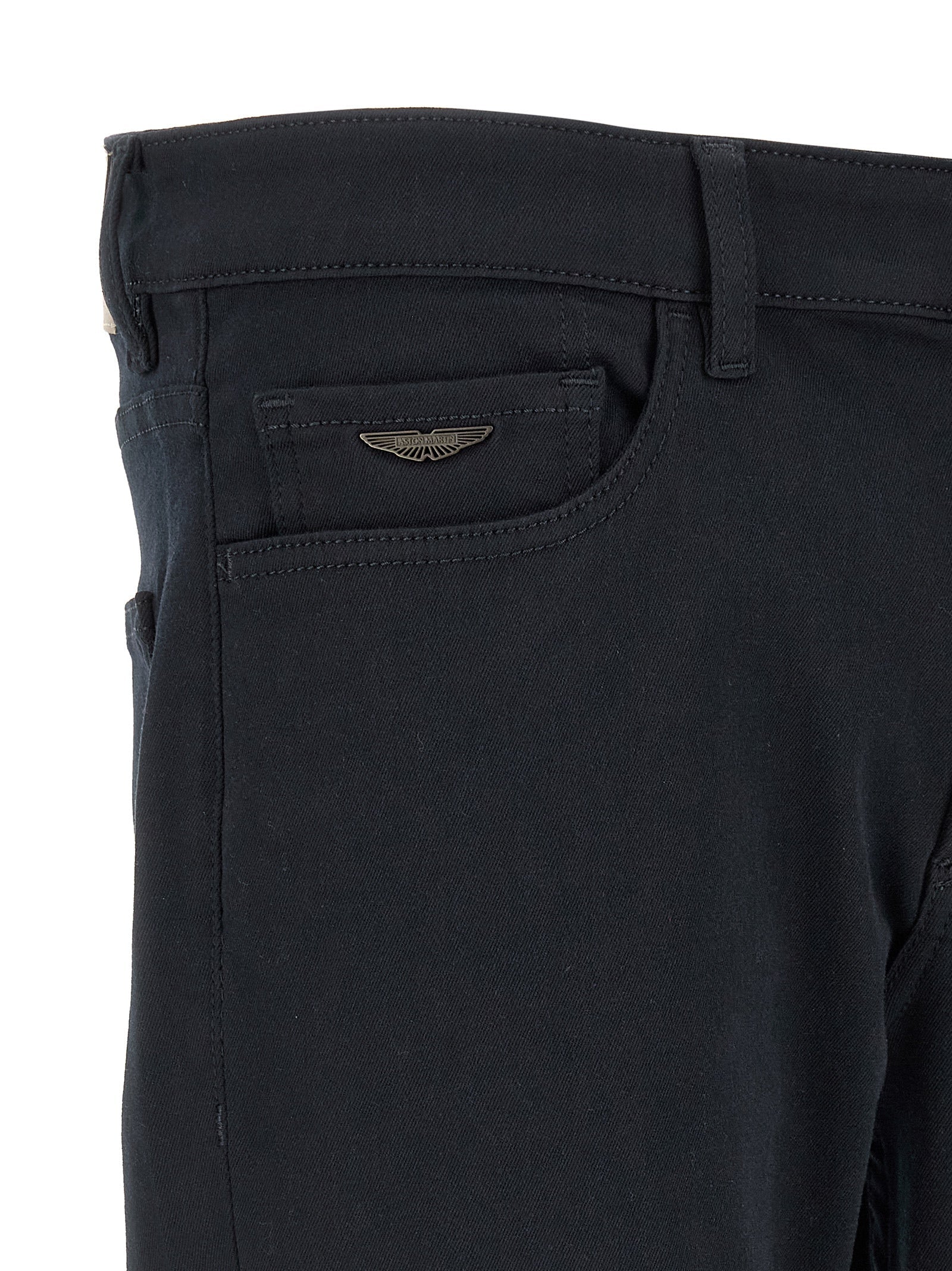 Hugo Boss Blue Polyester Straight-Leg Jeans