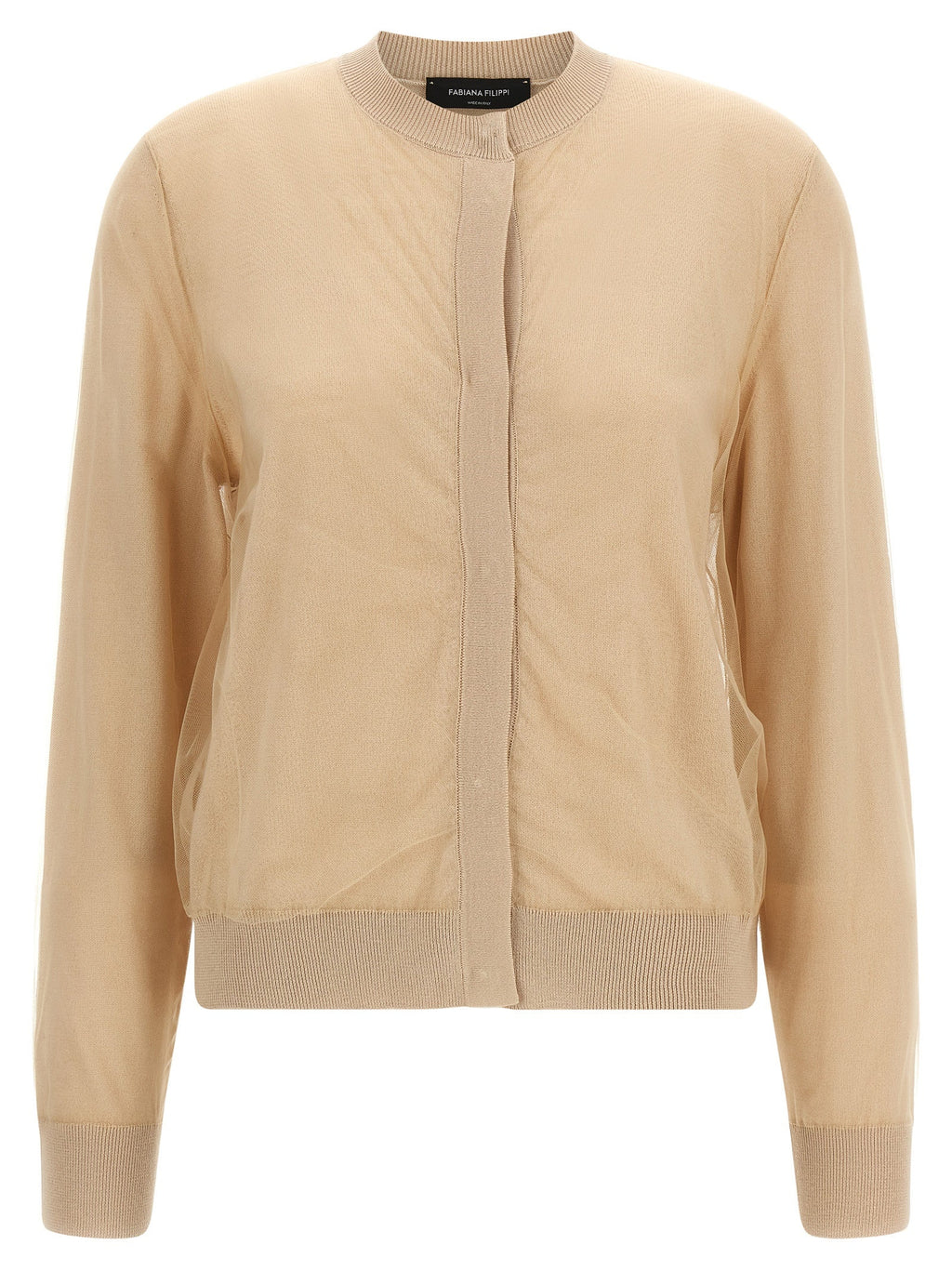 Fabiana Filippi Brown Virgin Wool Cardigan