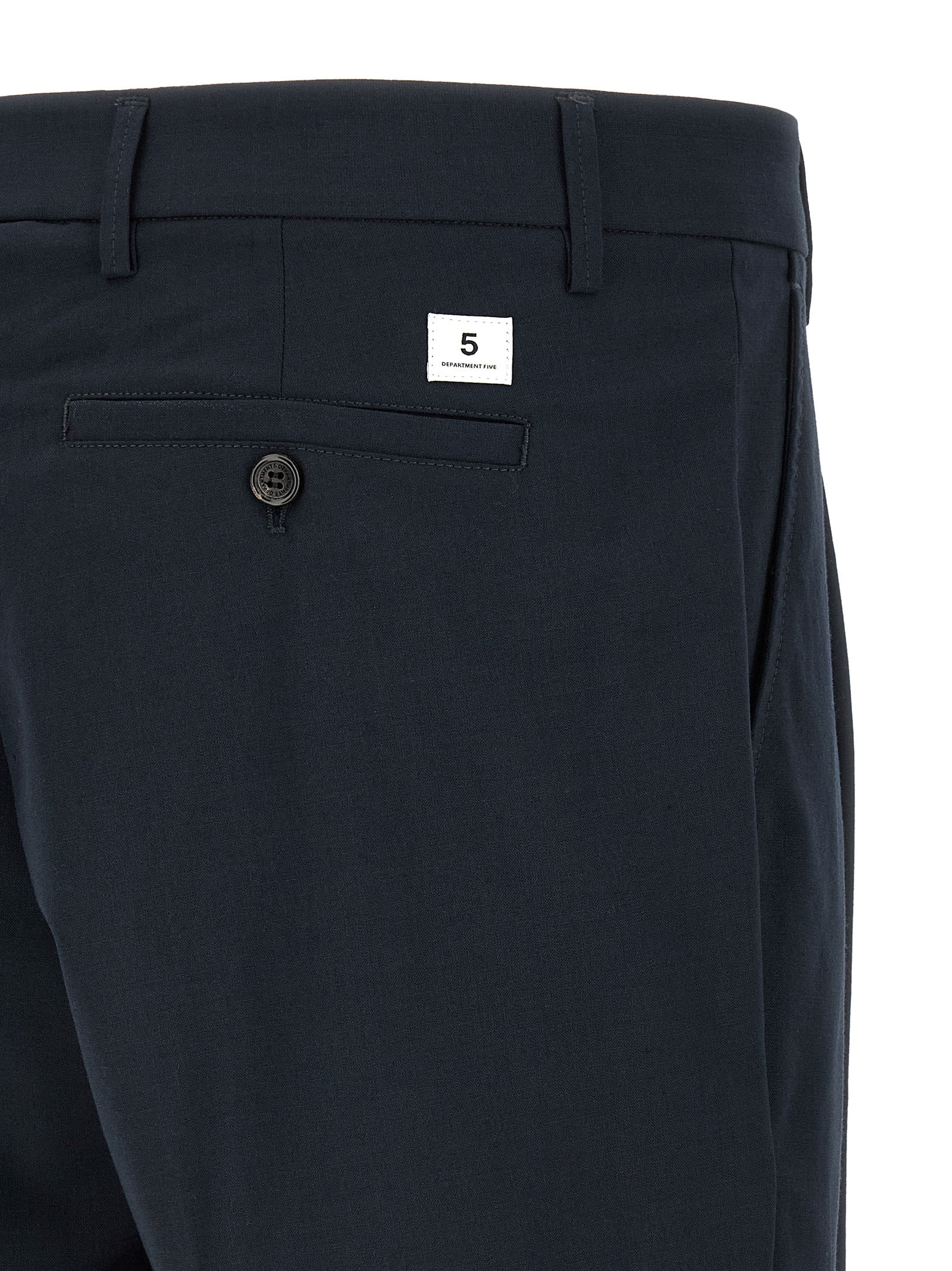 Department 5 Blue Polyester Casual Pants