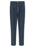 Brunello Cucinelli Blue Cotton Straight-Leg Jeans