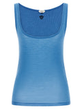 Versace Blue Virgin Wool Tank Tops
