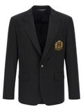 Dolce & Gabbana Black Virgin Wool Blazer