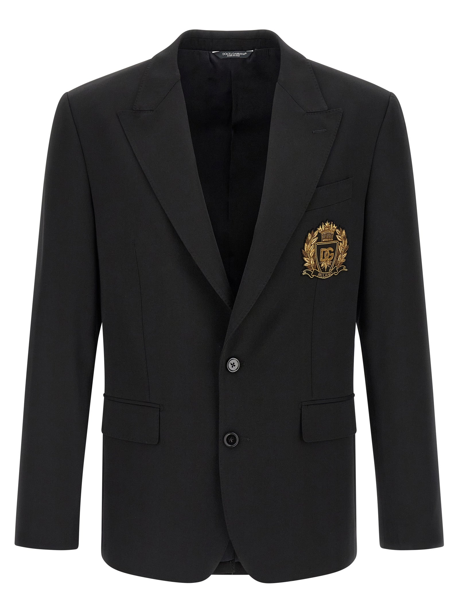 Dolce & Gabbana Black Virgin Wool Blazer
