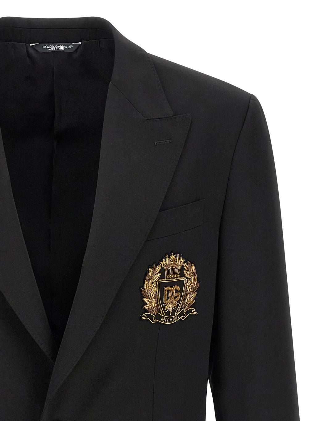 Dolce & Gabbana Black Virgin Wool Blazer
