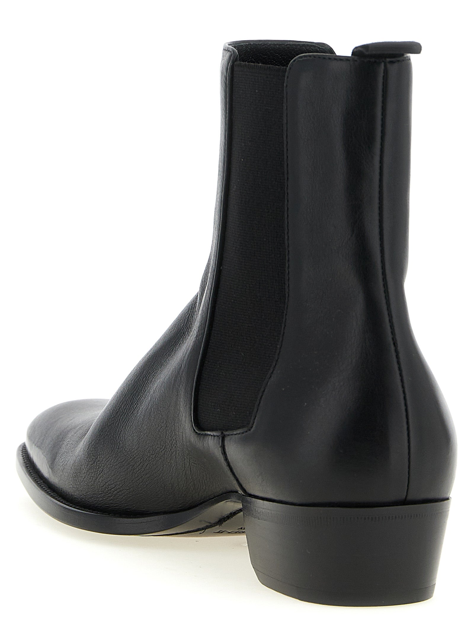 Saint Laurent Black Calfskin Chelsea Boots