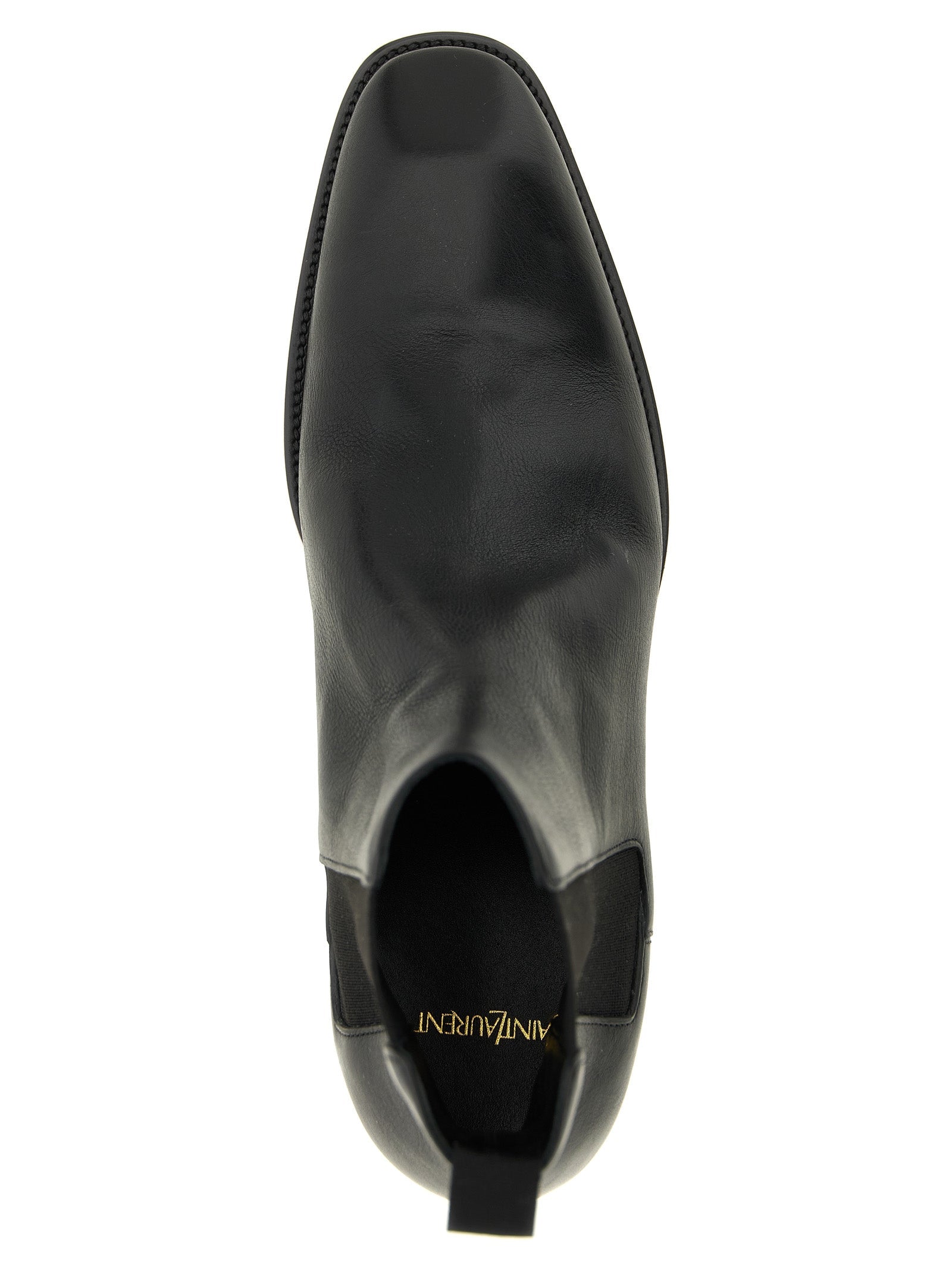 Saint Laurent Black Calfskin Chelsea Boots