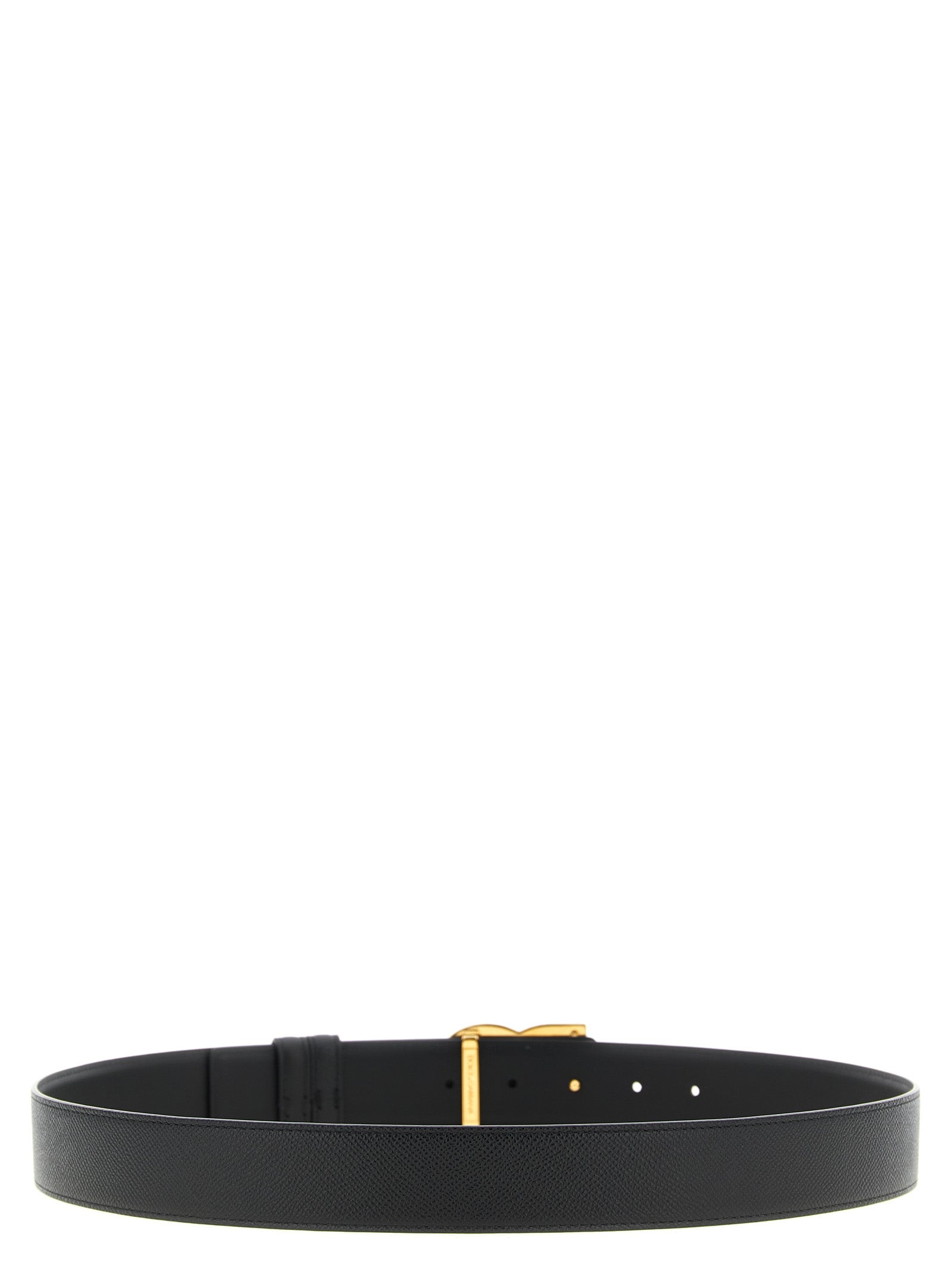 Dolce & Gabbana Black Calfskin Regular Belt