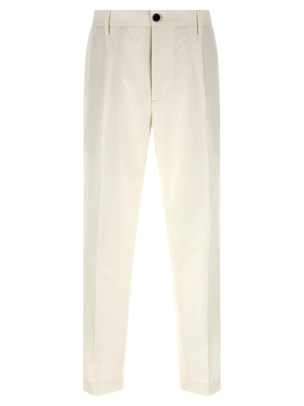 Department 5 White Cotton Casual Pants