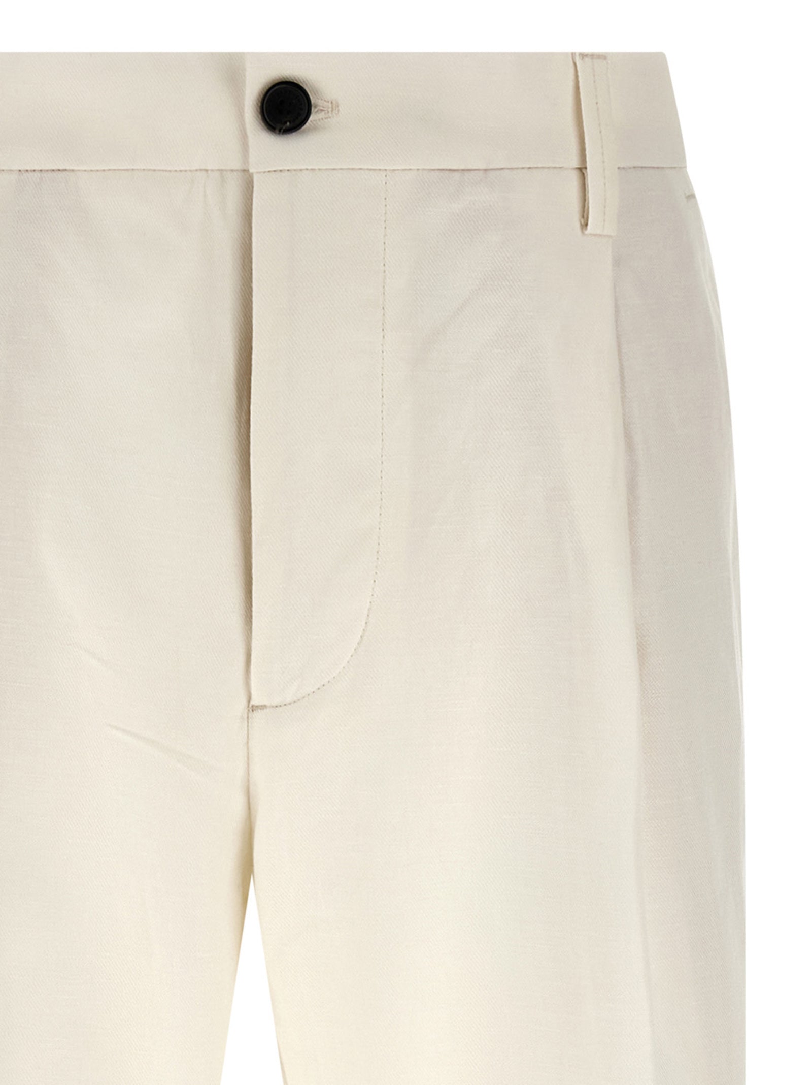 Department 5 White Cotton Casual Pants