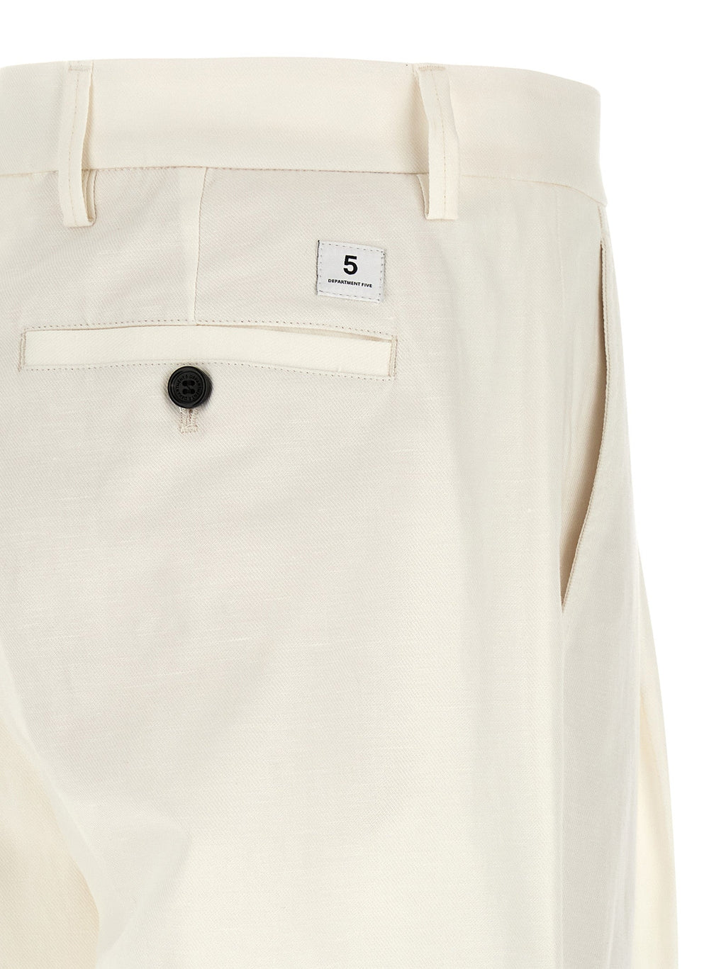 Department 5 White Cotton Casual Pants