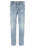 Dsquared² Blue Cotton Straight-Leg Jeans