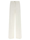 PINKO White Linen Casual Pants