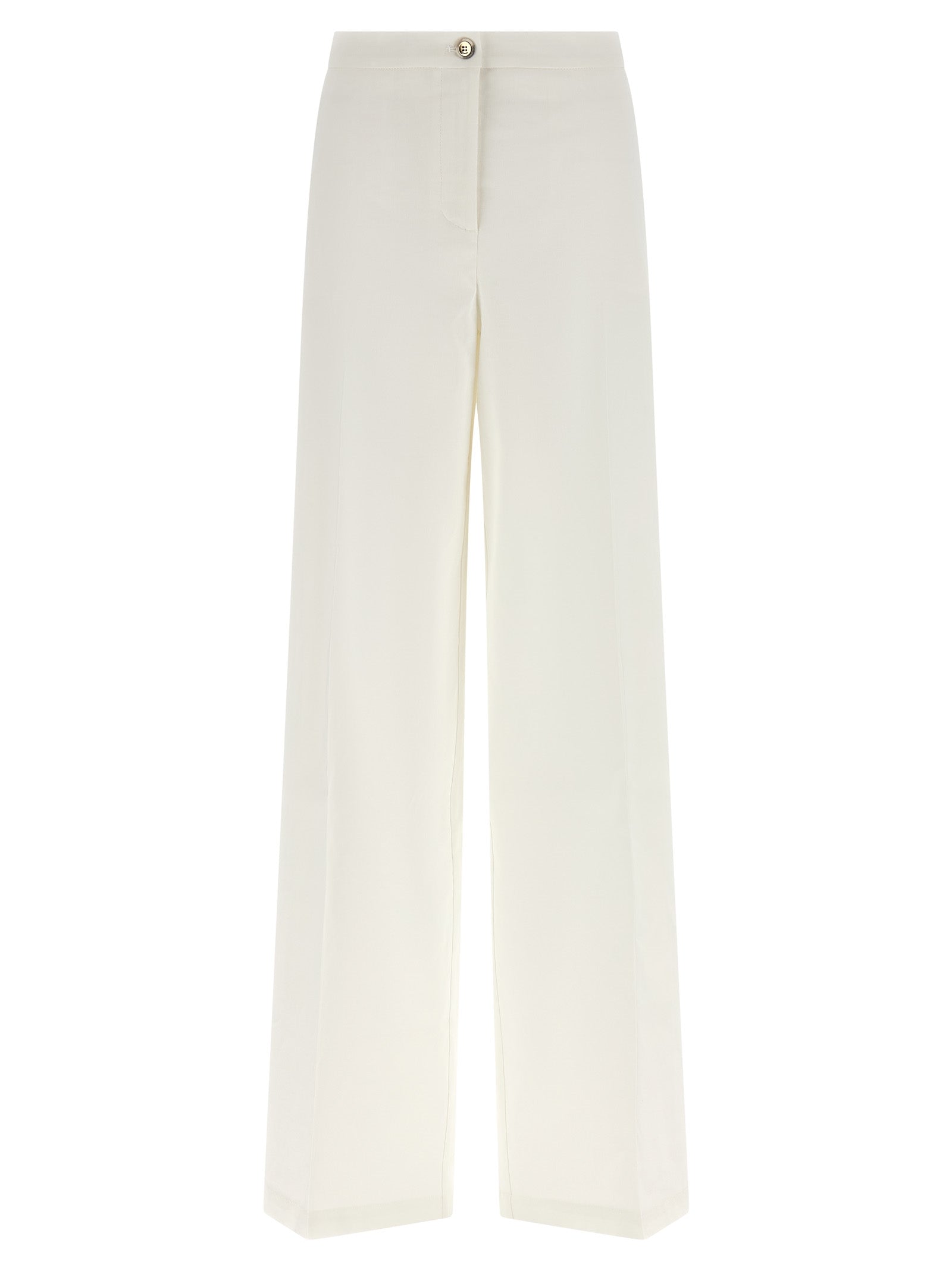 PINKO White Linen Casual Pants