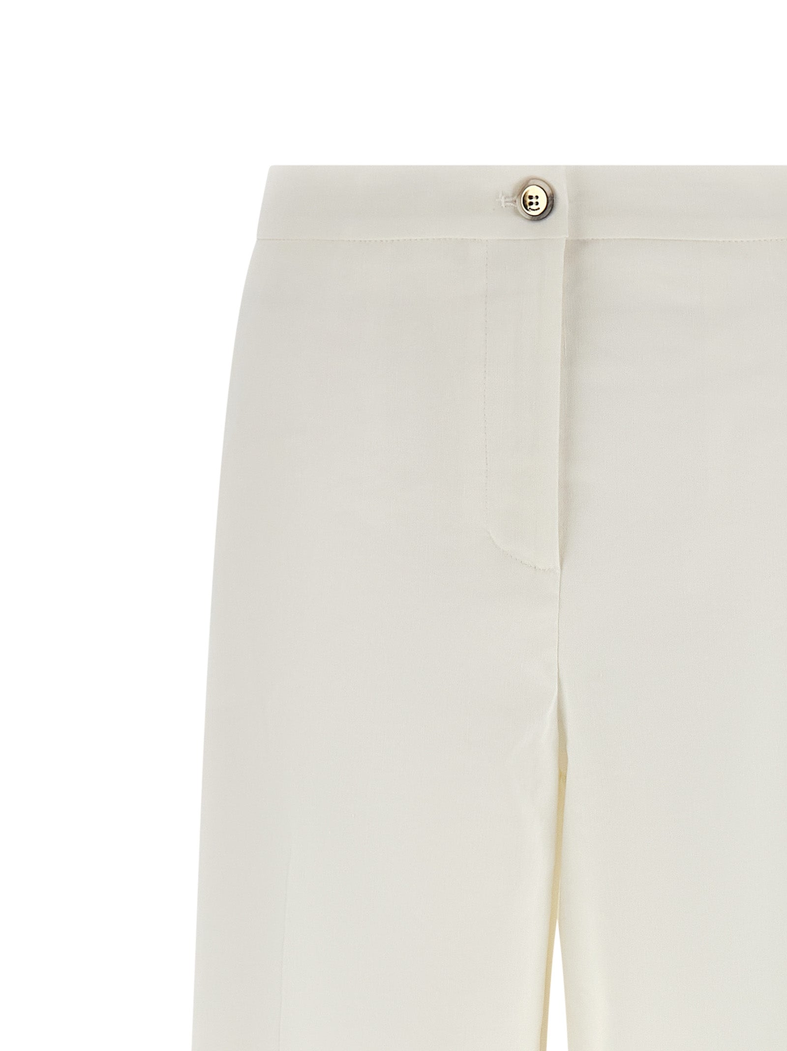 PINKO White Linen Casual Pants