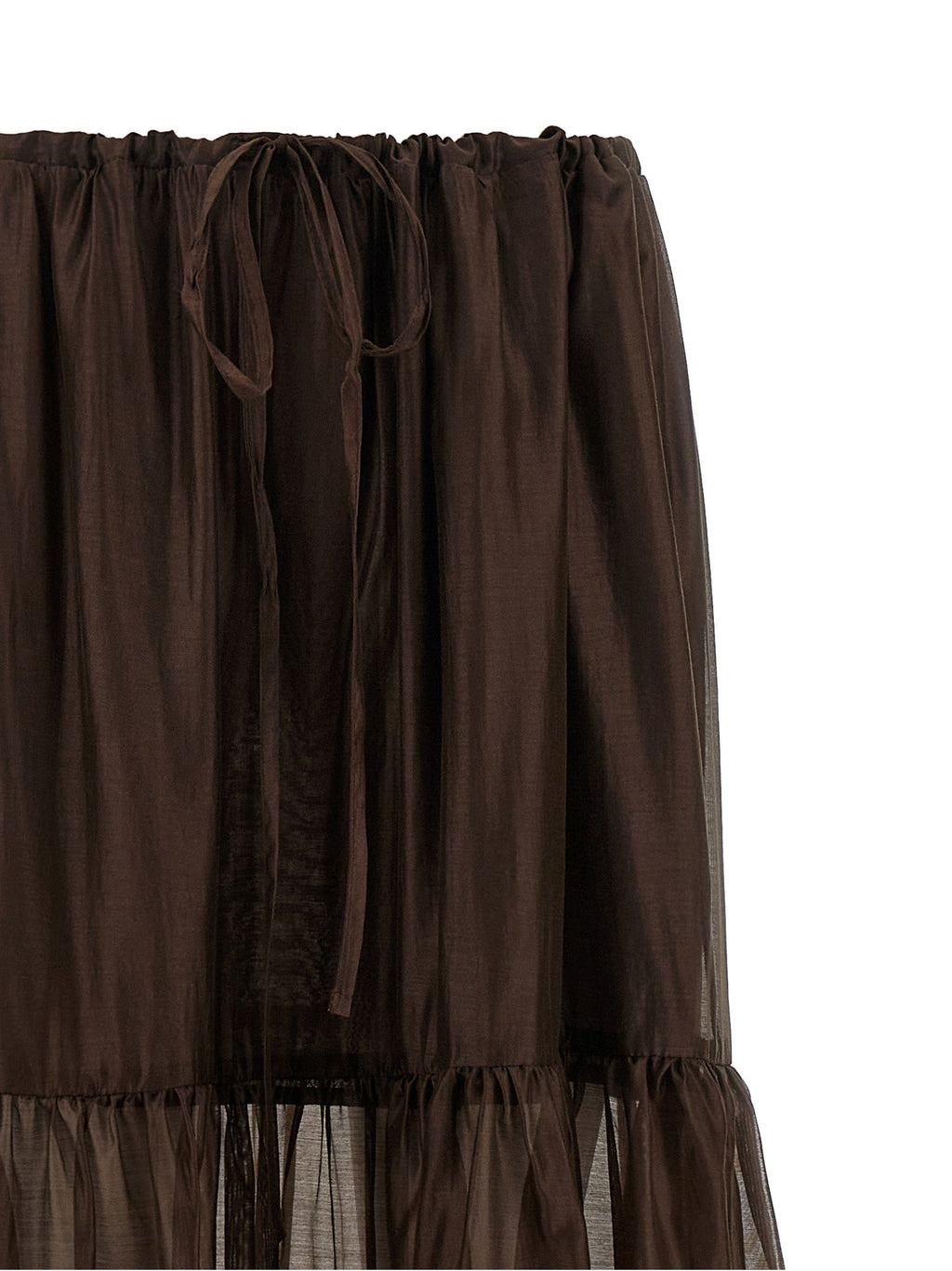 Twinset Brown Lycra Mini Skirt