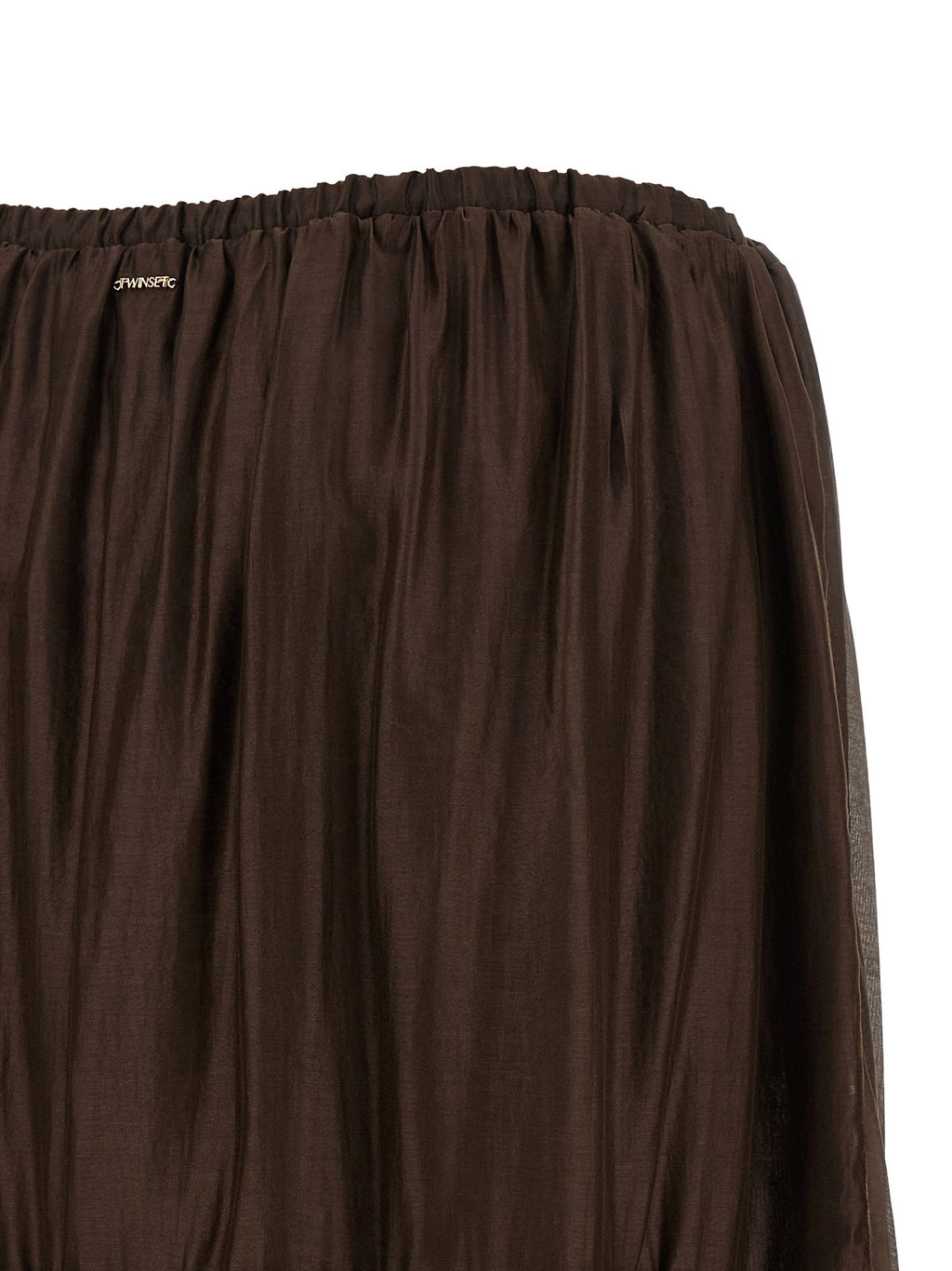Twinset Brown Lycra Mini Skirt