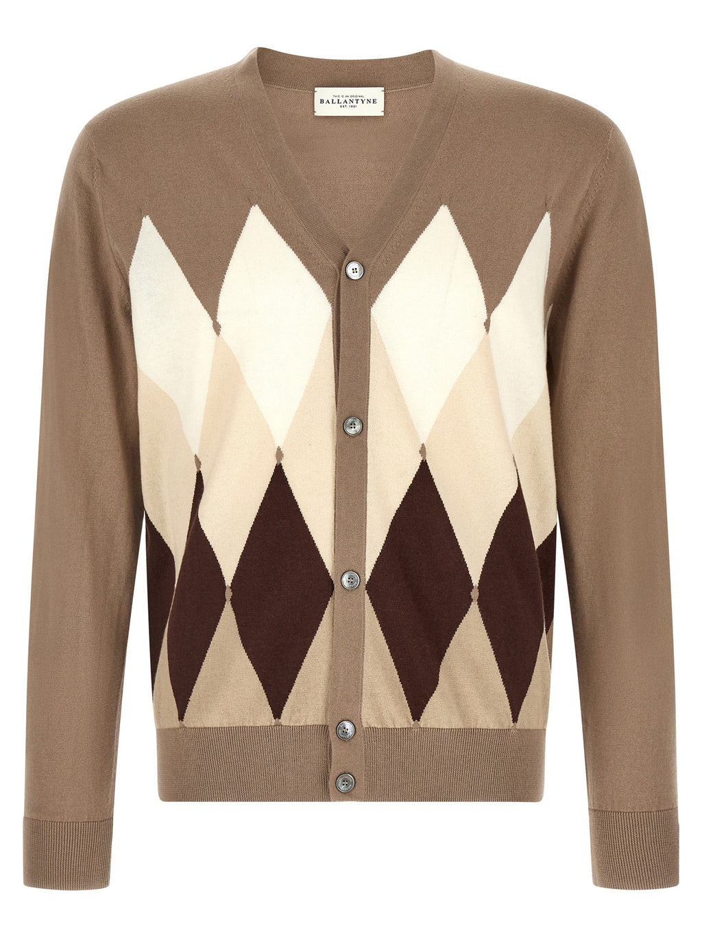 Ballantyne Brown Cotton Cardigan