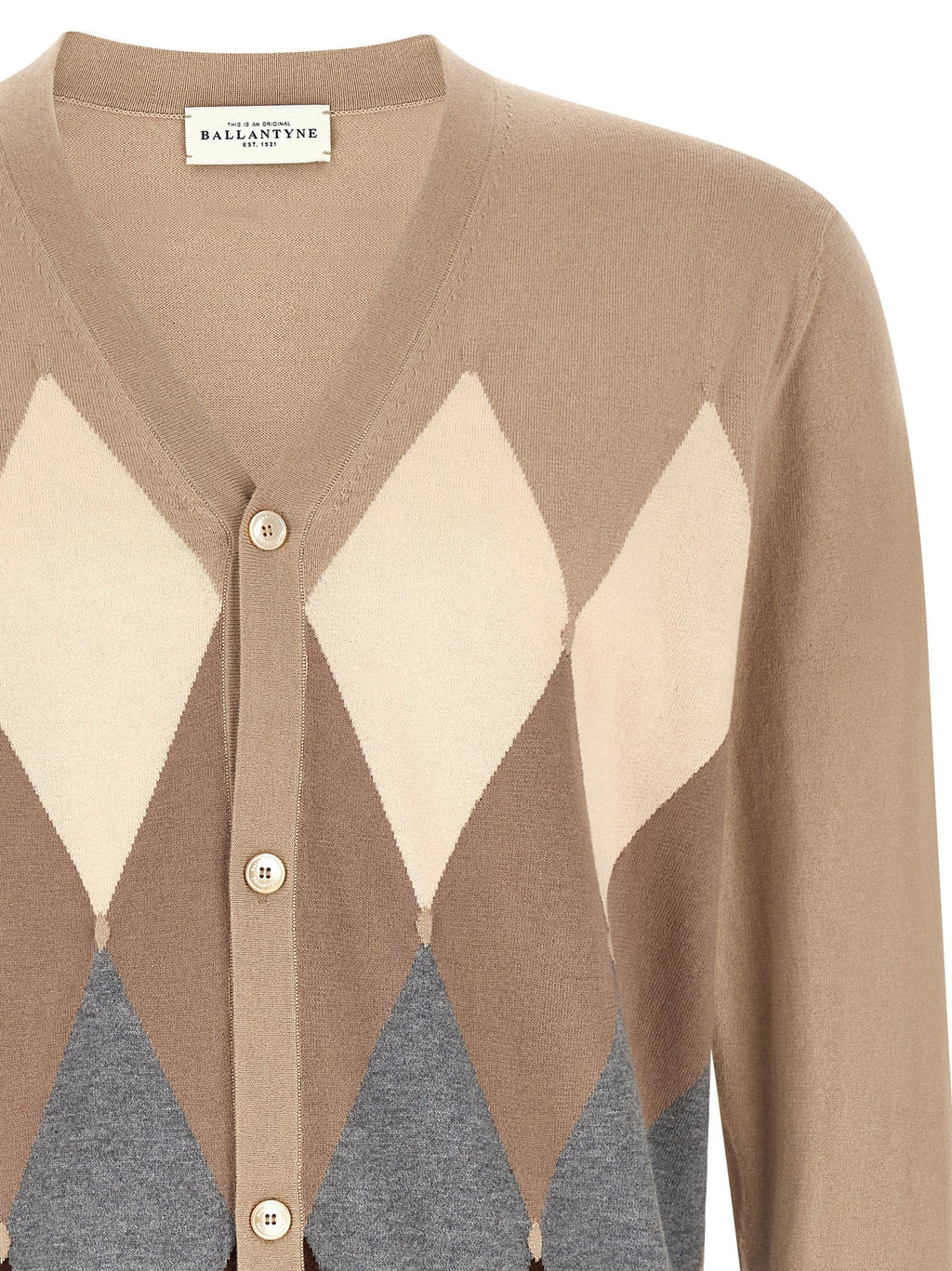 Ballantyne Beige Cotton Cardigan