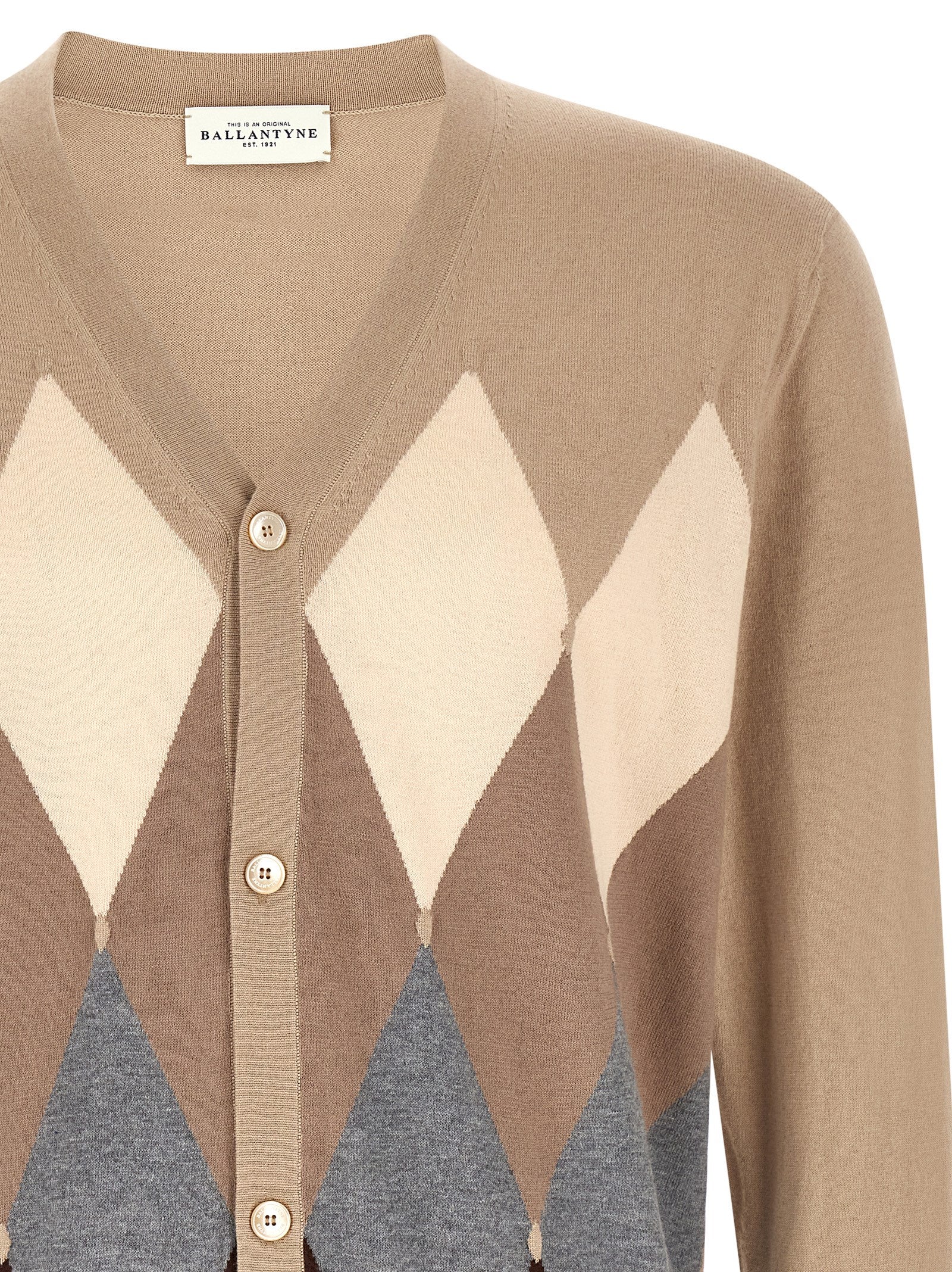Ballantyne Beige Cotton Cardigan