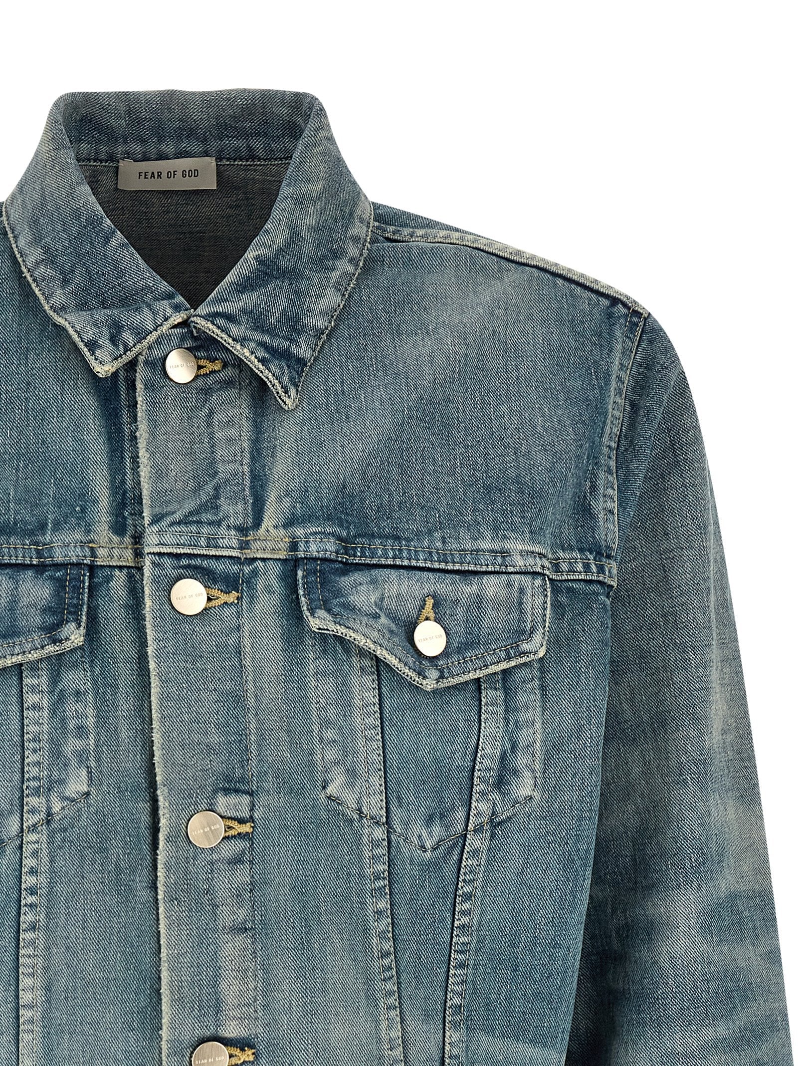 Fear Of God Blue Cotton Denim Jacket