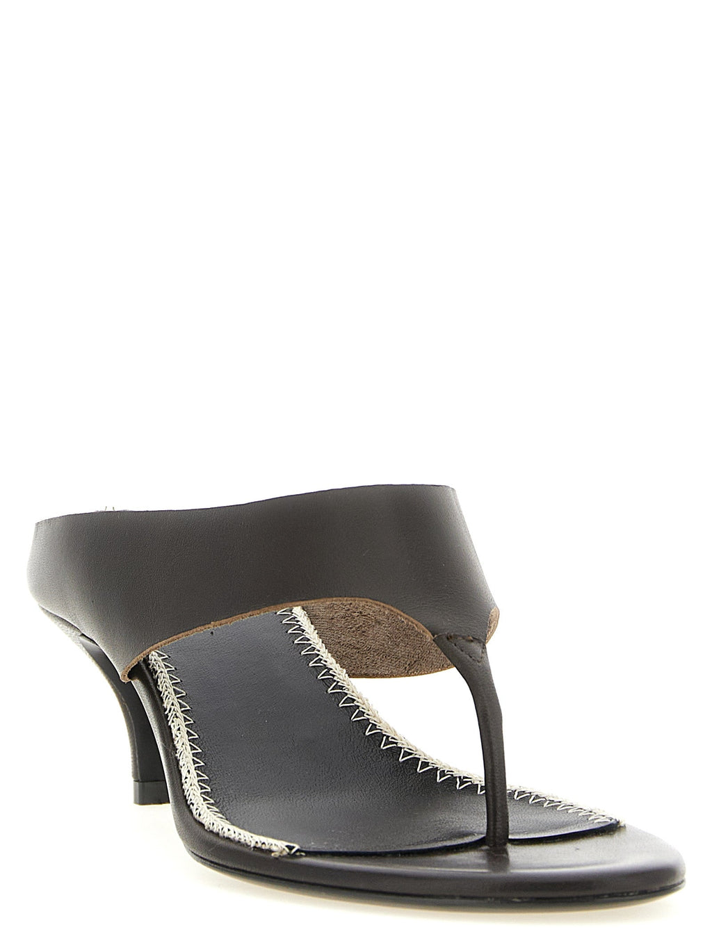 Magda Butrym Brown Leather Stiletto Heel Sandals Magda Butrym