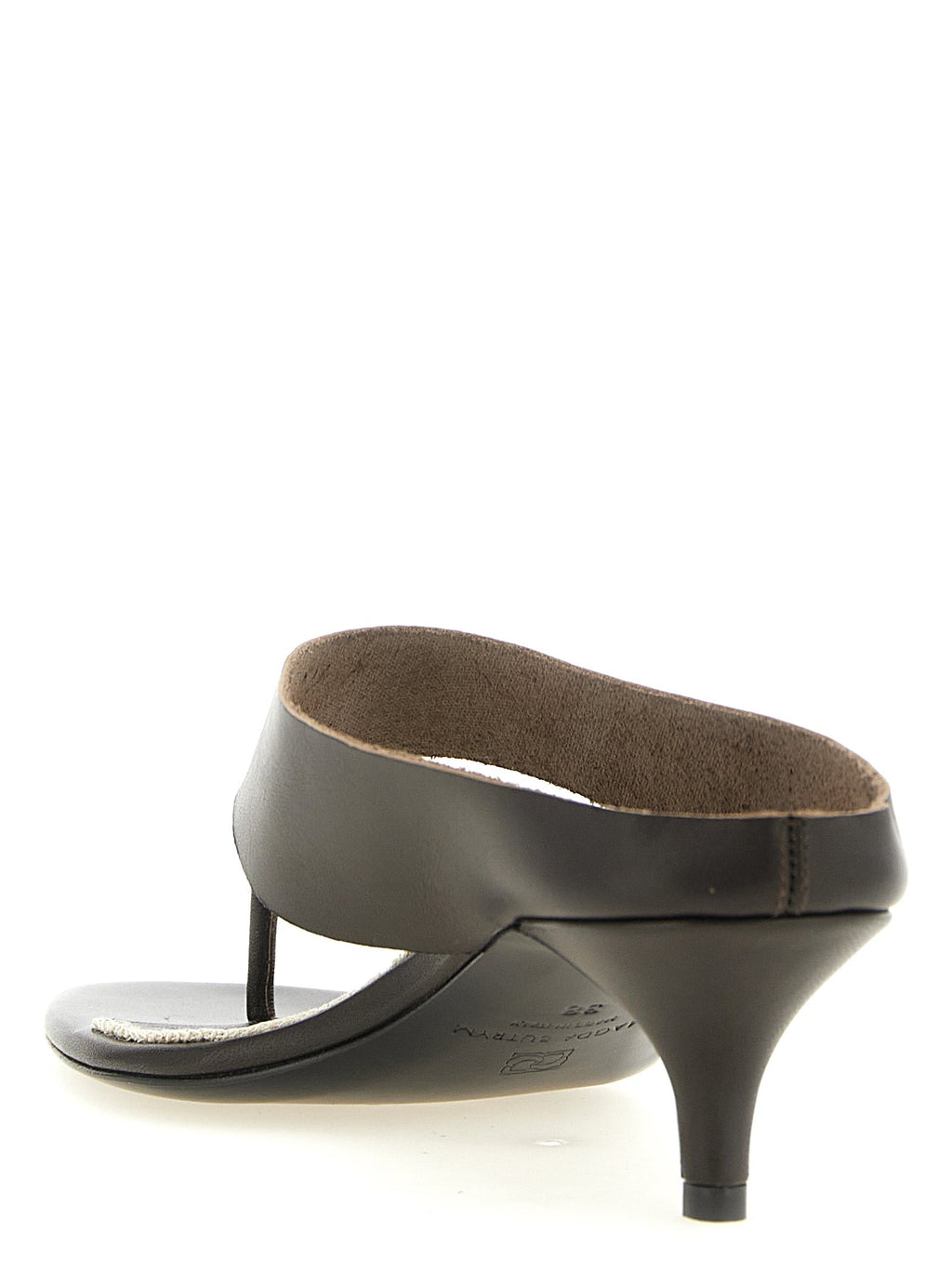 Magda Butrym Brown Leather Stiletto Heel Sandals Magda Butrym