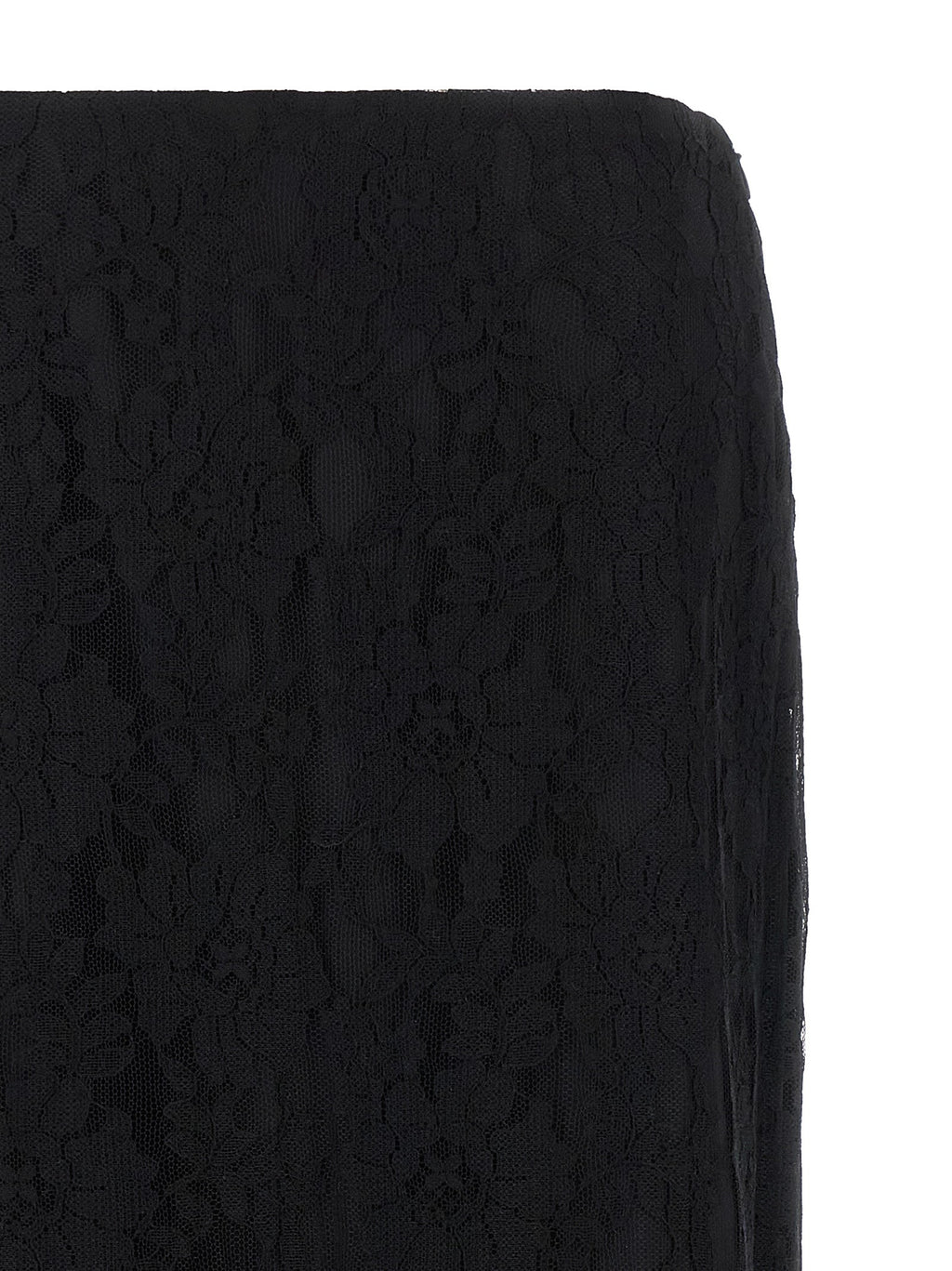 Valentino Garavani Black Cotton Midi Skirt