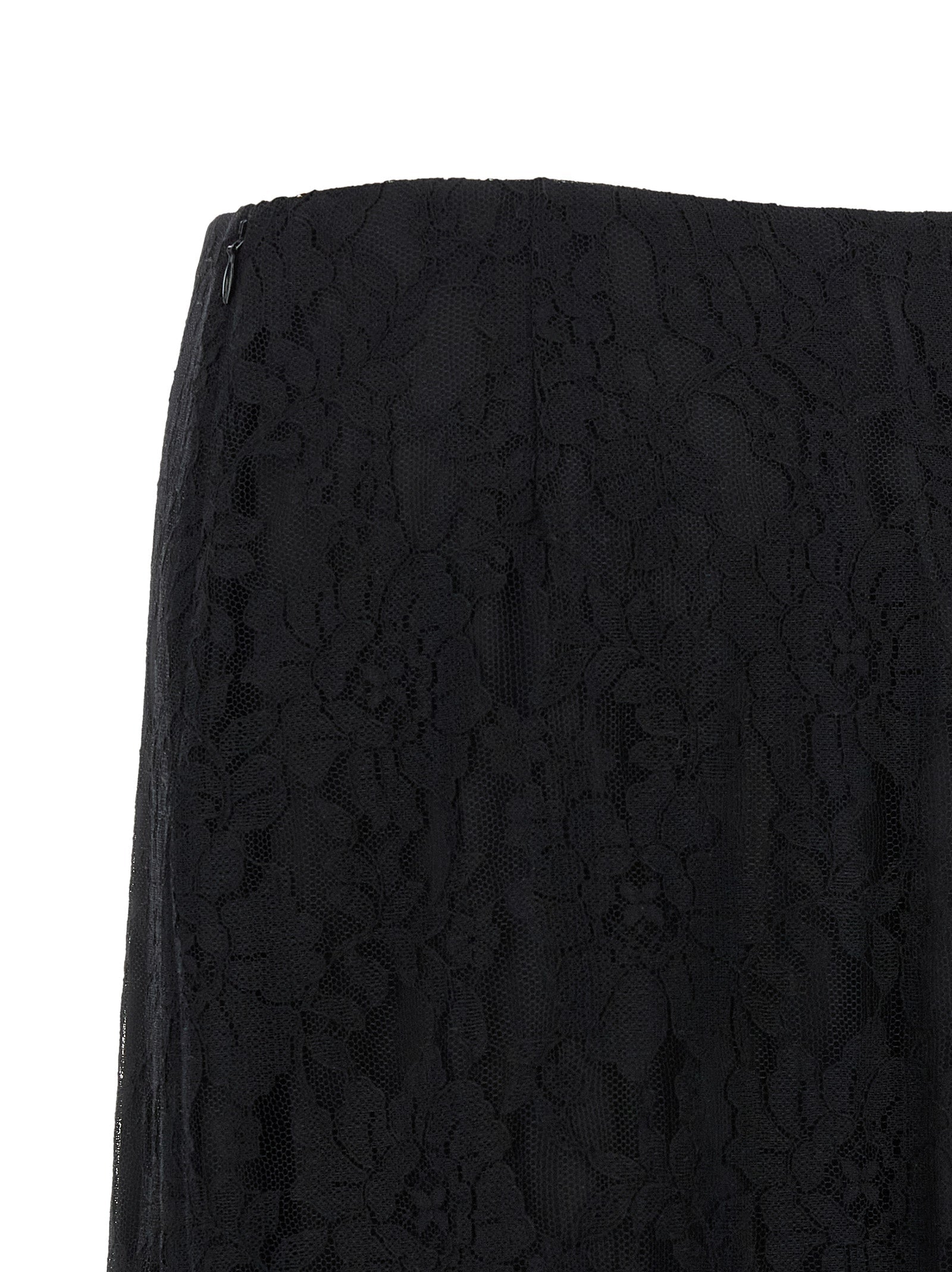 Valentino Garavani Black Cotton Midi Skirt