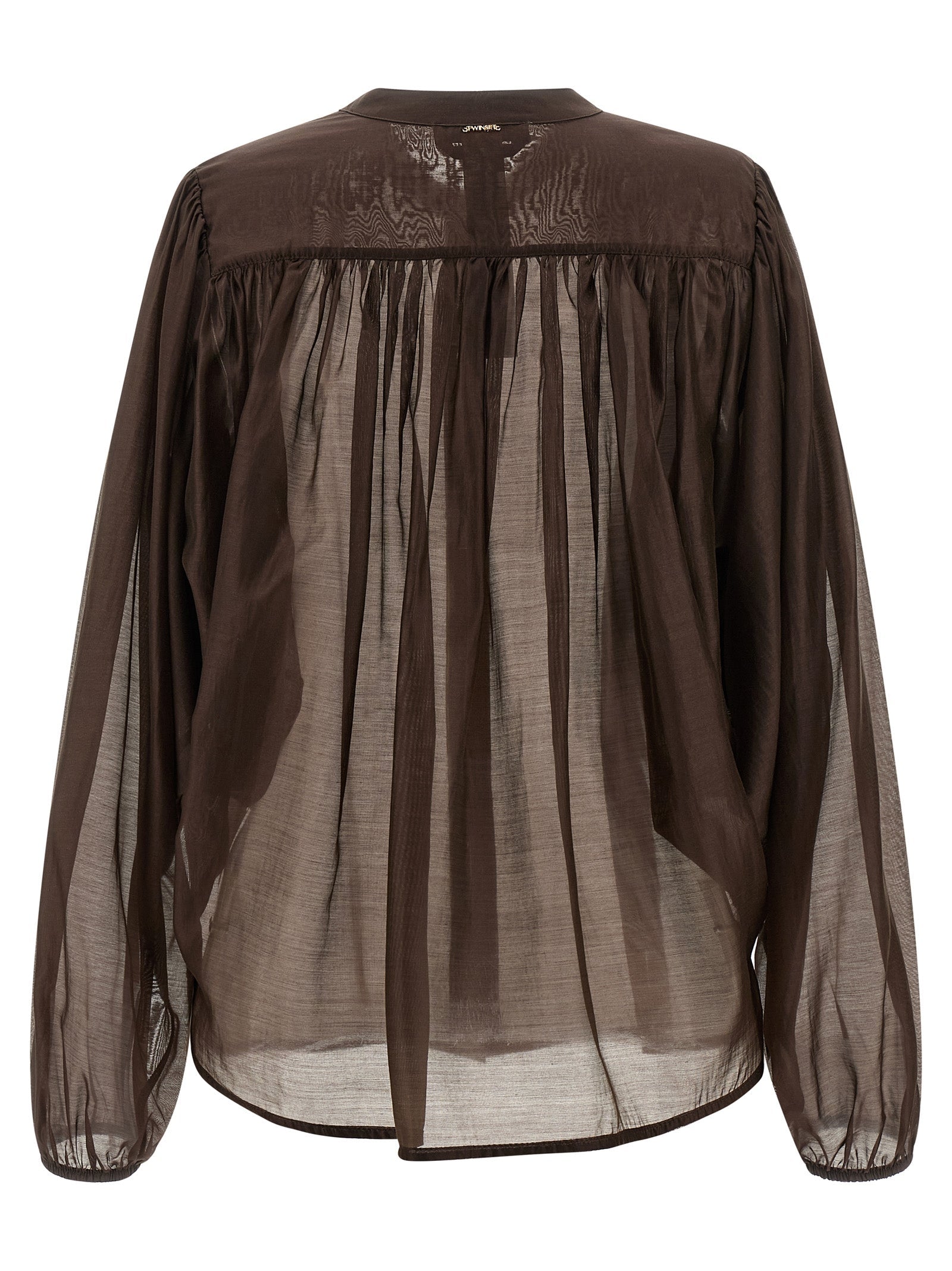 Twinset Brown Lycra Blouse