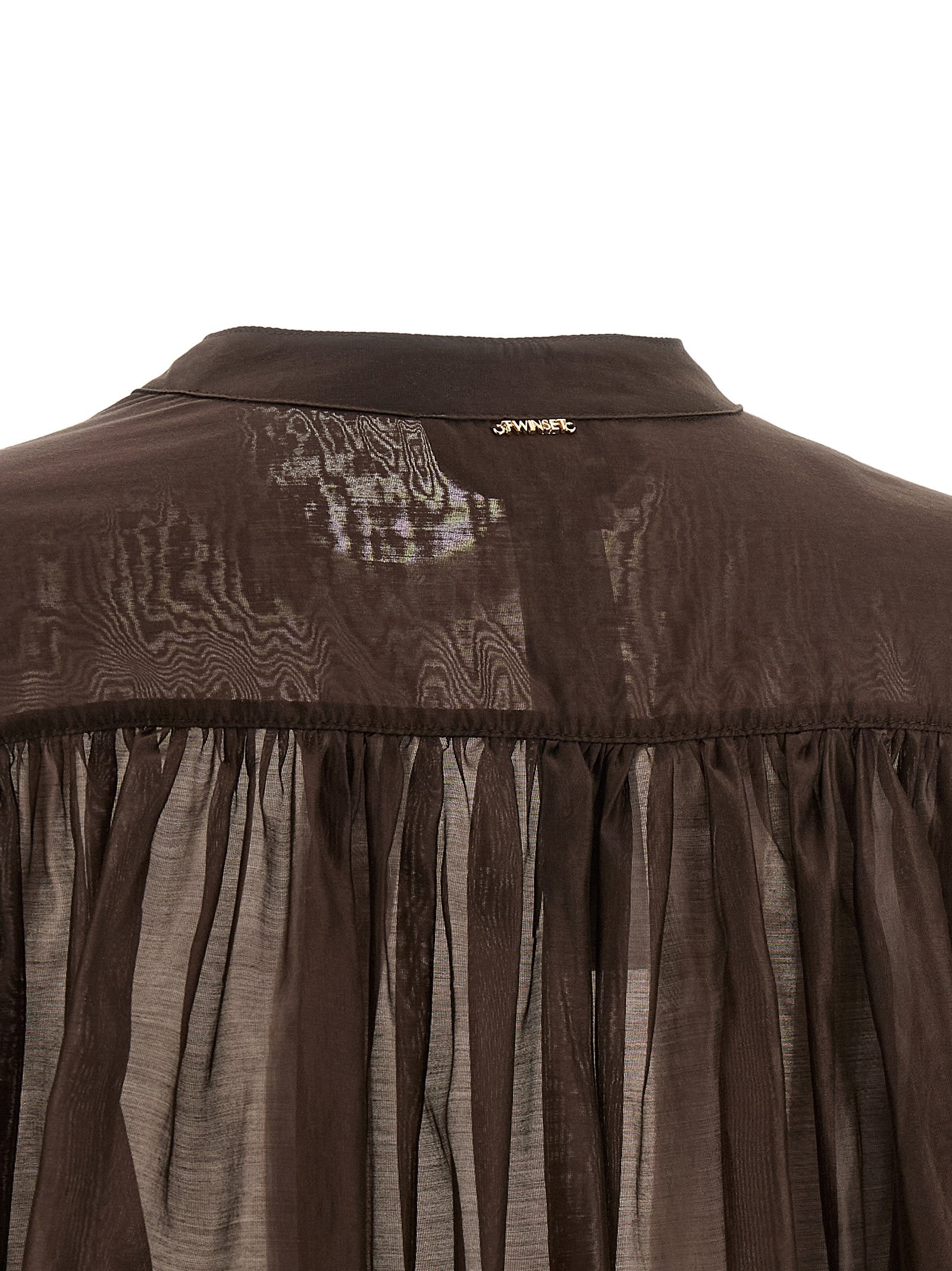 Twinset Brown Lycra Blouse