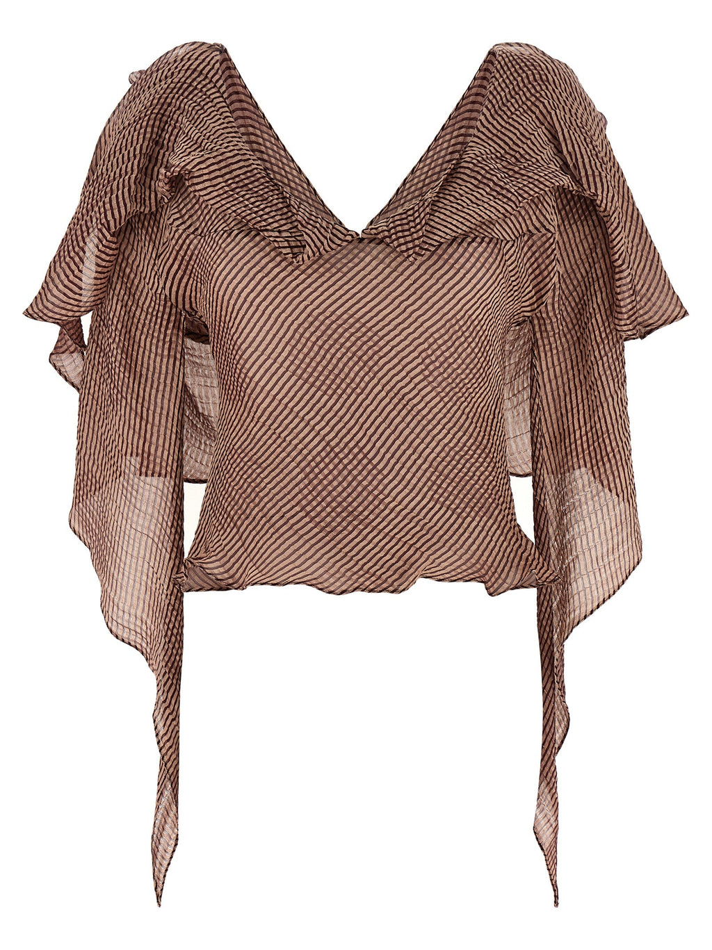 Kiko Kostadinov Bordeaux Linen Blouse