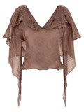 Kiko Kostadinov Bordeaux Linen Blouse