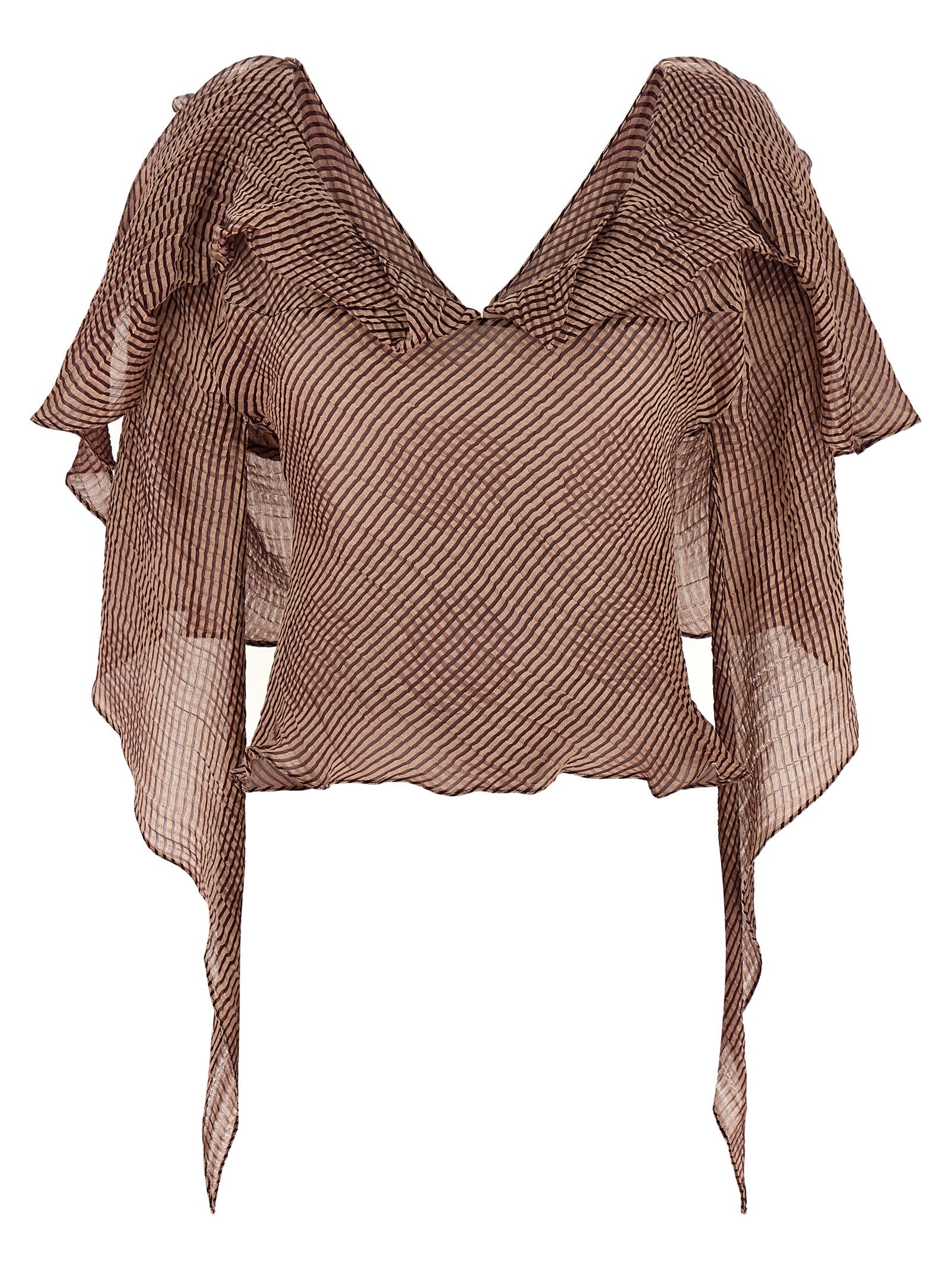 Kiko Kostadinov Bordeaux Linen Blouse