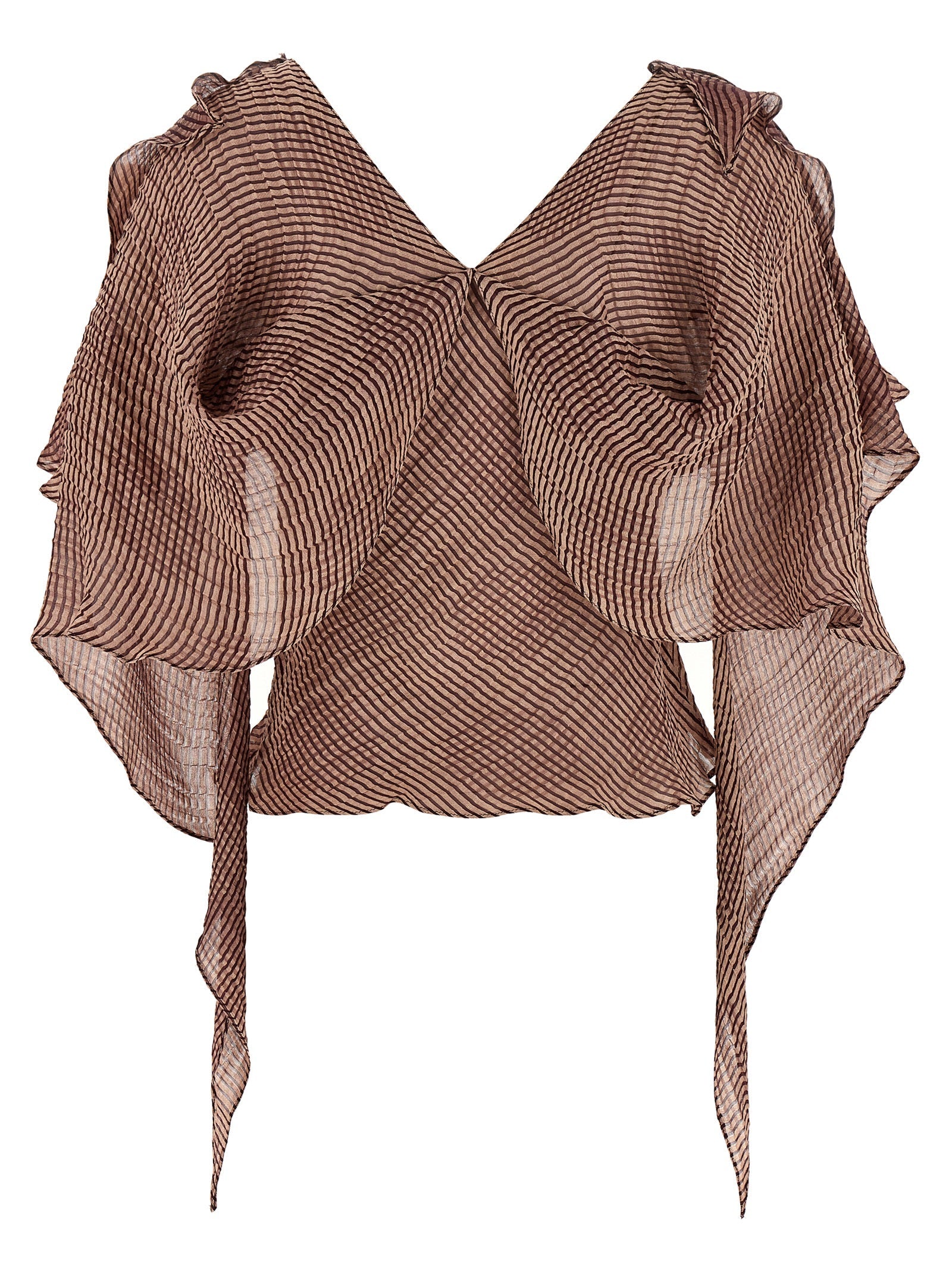 Kiko Kostadinov Bordeaux Linen Blouse