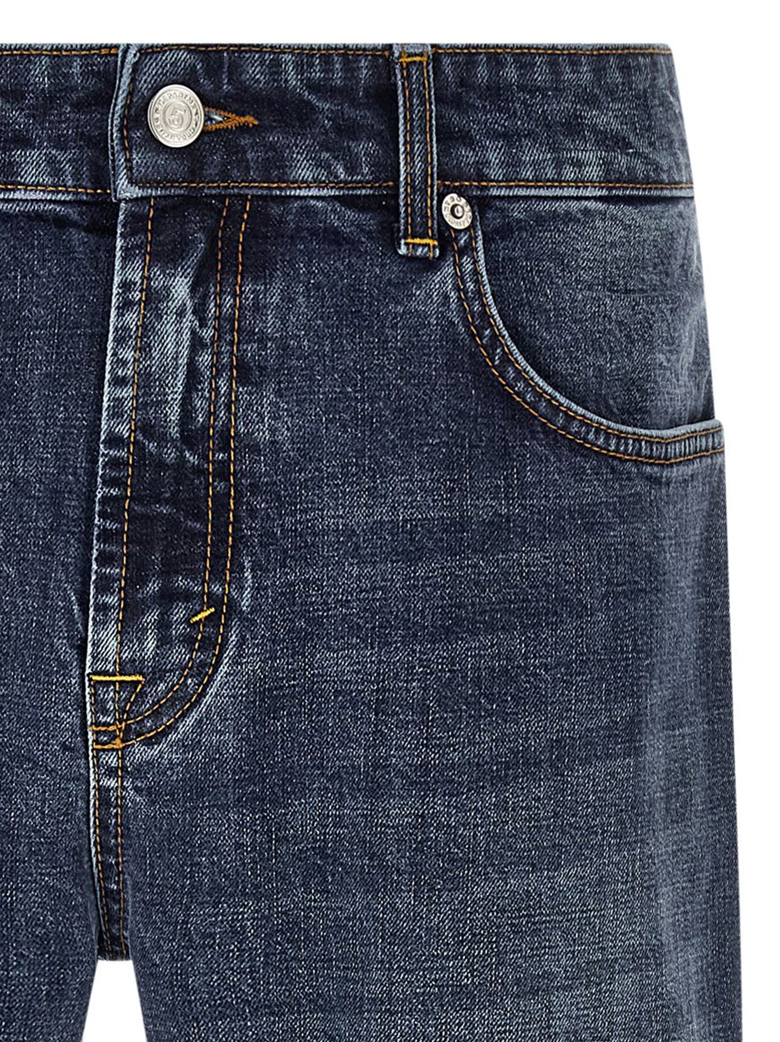 Department 5 Blue Cotton Straight-Leg Jeans