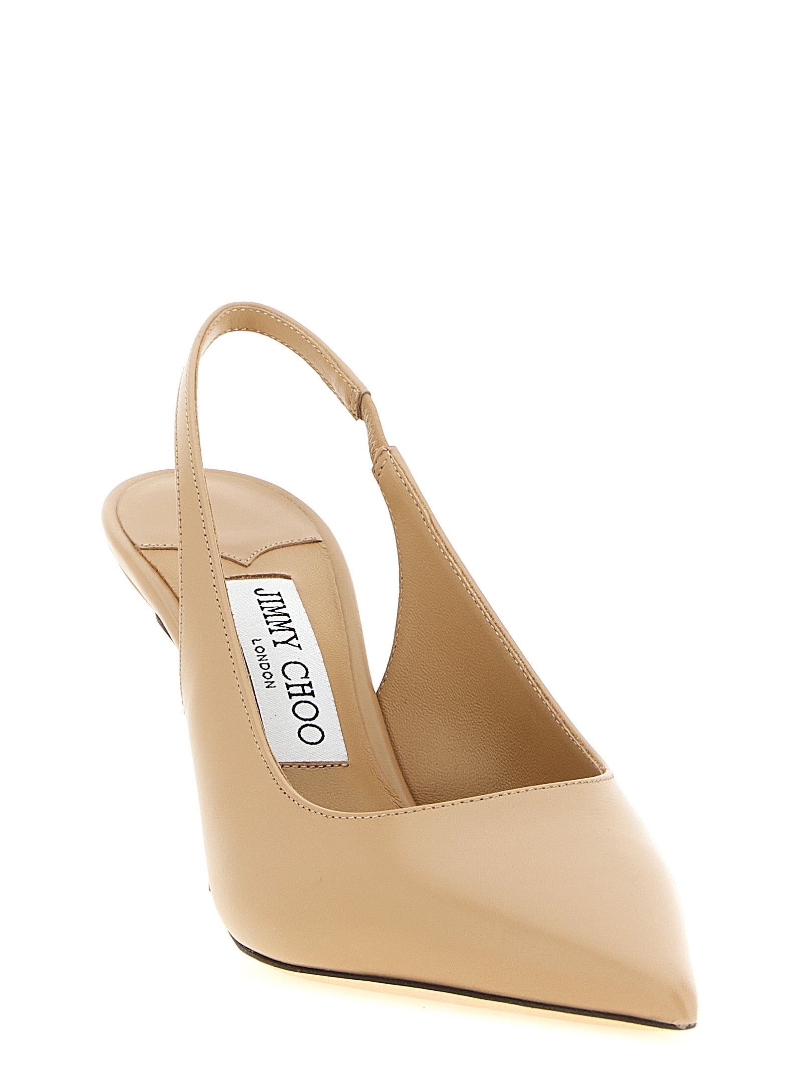 Jimmy Choo Beige Leather High Heel Pumps