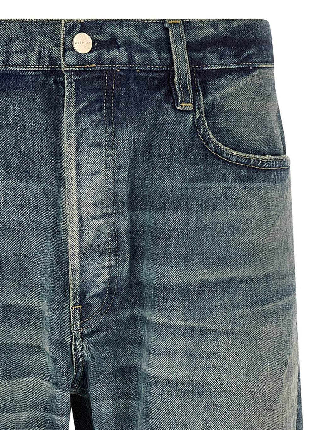 Fear Of God Blue Cotton Straight-Leg Jeans