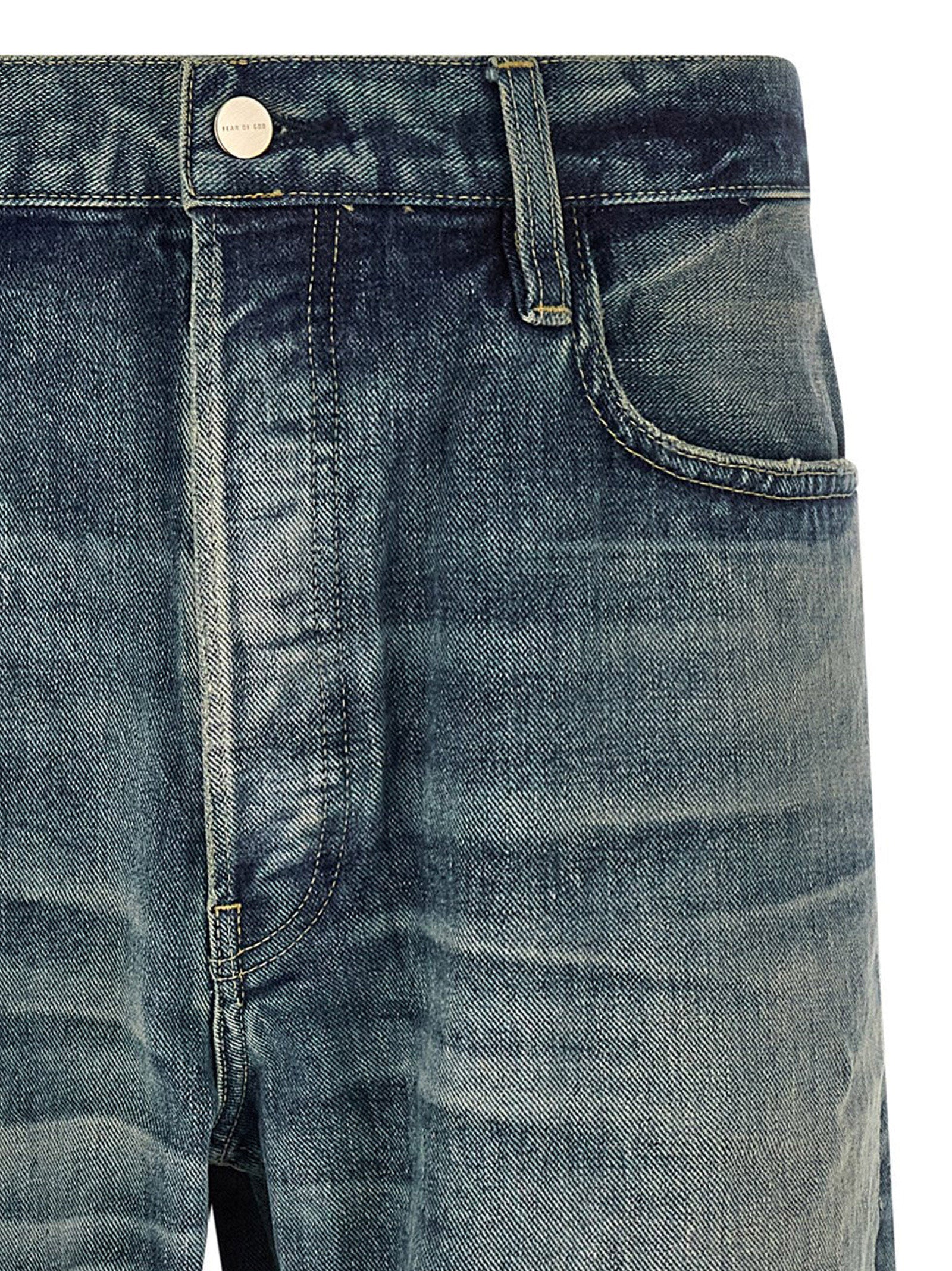 Fear Of God Blue Cotton Straight-Leg Jeans
