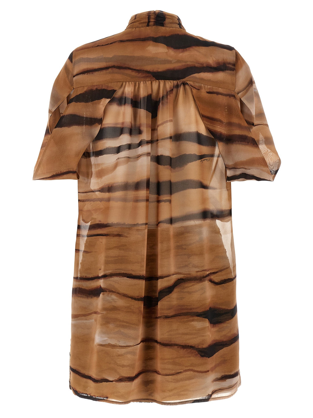 Elisabetta Franchi Brown Polyester Short Dress Elisabetta Franchi