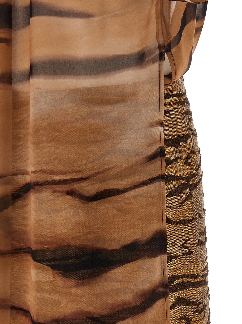 Elisabetta Franchi Brown Polyester Short Dress Elisabetta Franchi