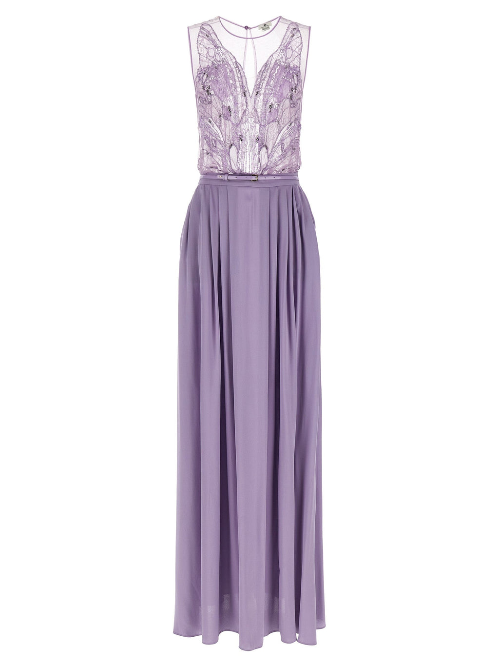 Elisabetta Franchi Purple Viscose Long Dress