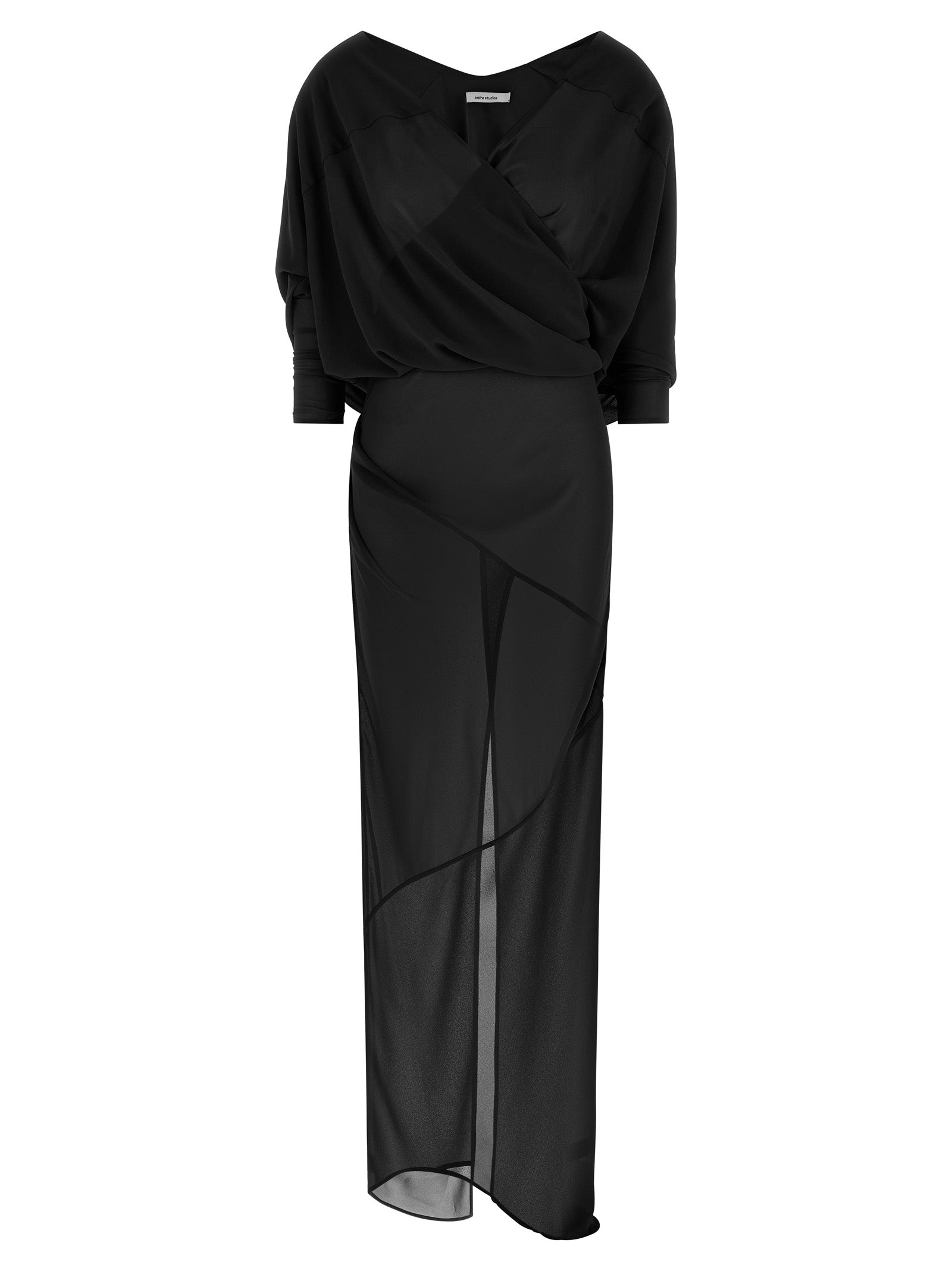 Entire Studios Black Polyester Long Dress
