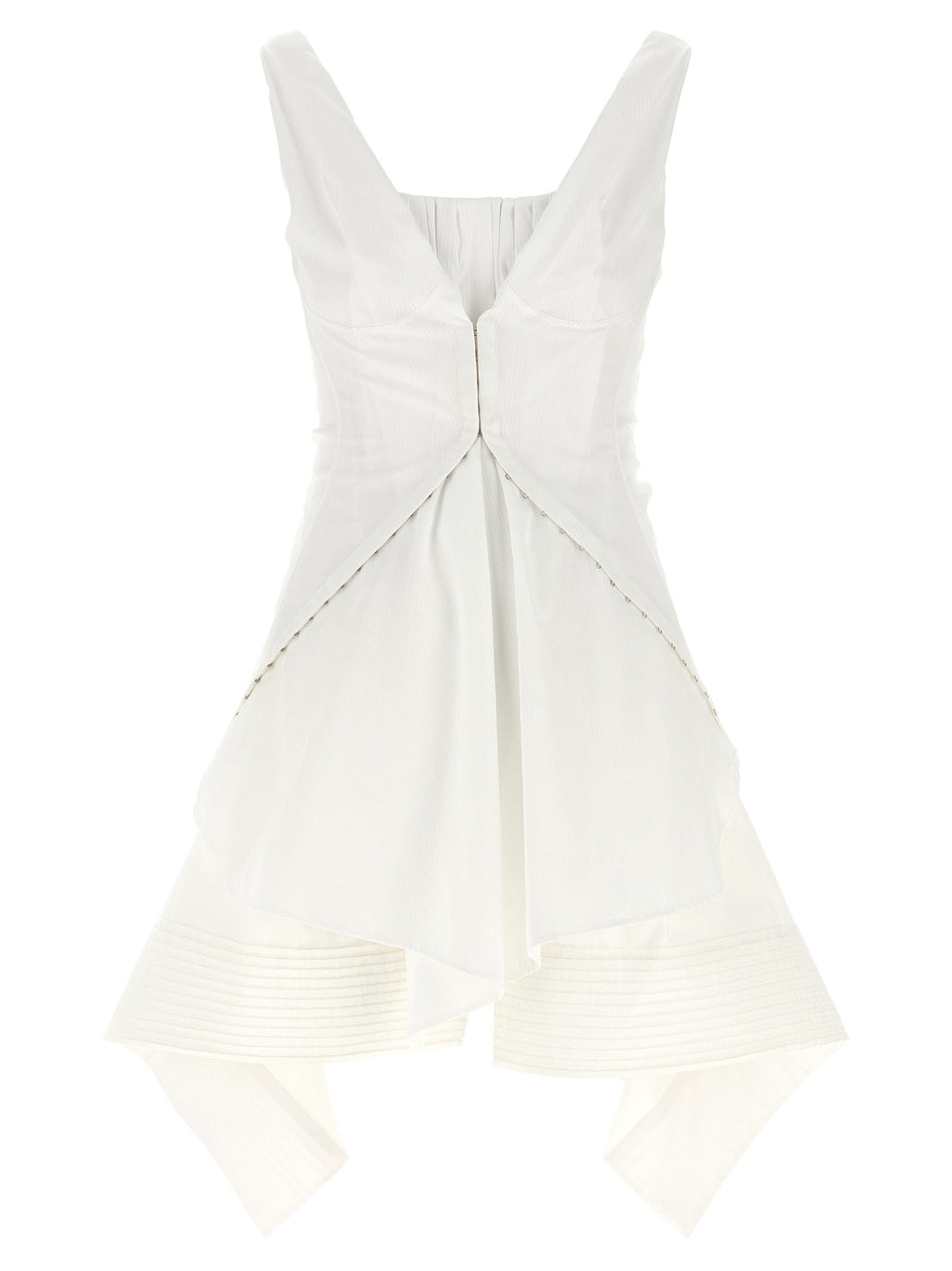 Alexander McQueen White Cotton Short Dress