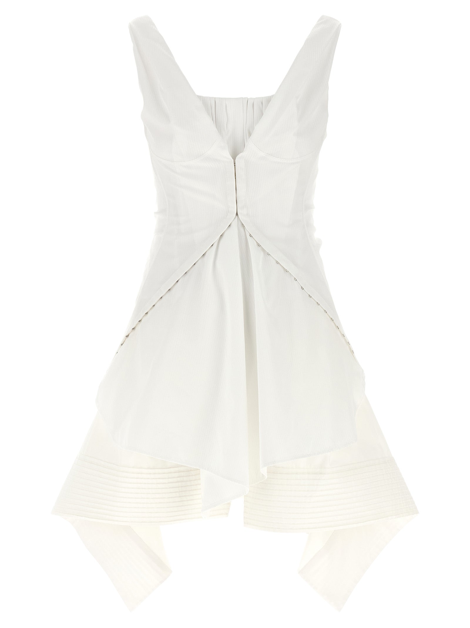 Alexander McQueen White Cotton Short Dress