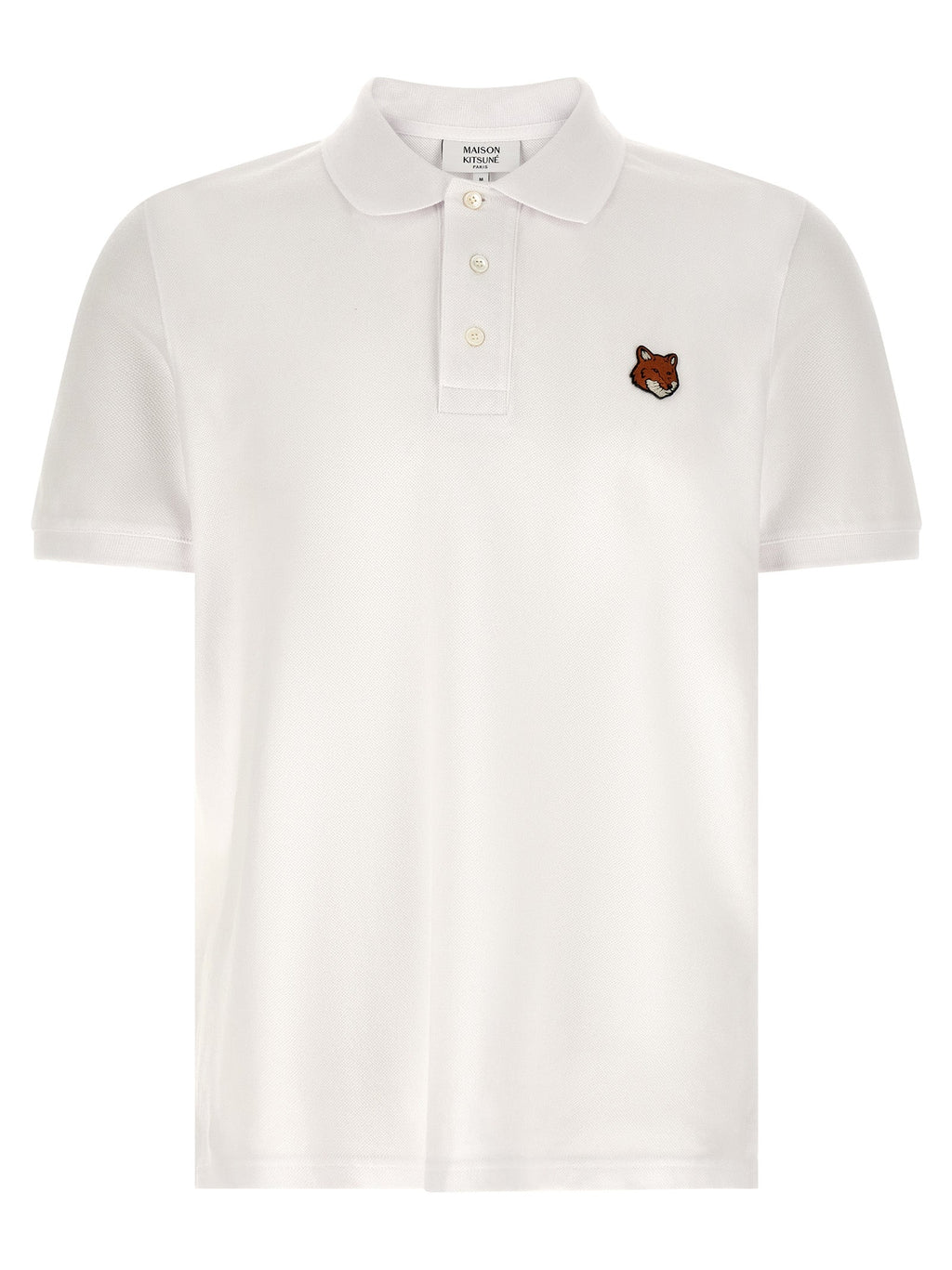 Maison Kitsuné White Cotton Polo Shirt