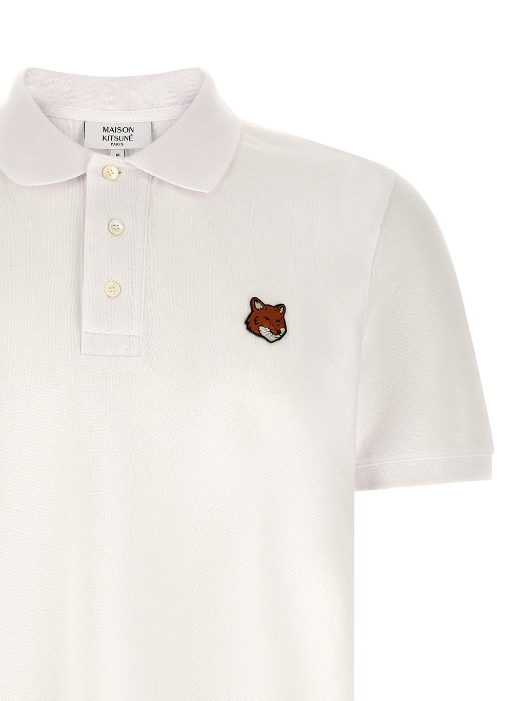 Maison Kitsuné White Cotton Polo Shirt
