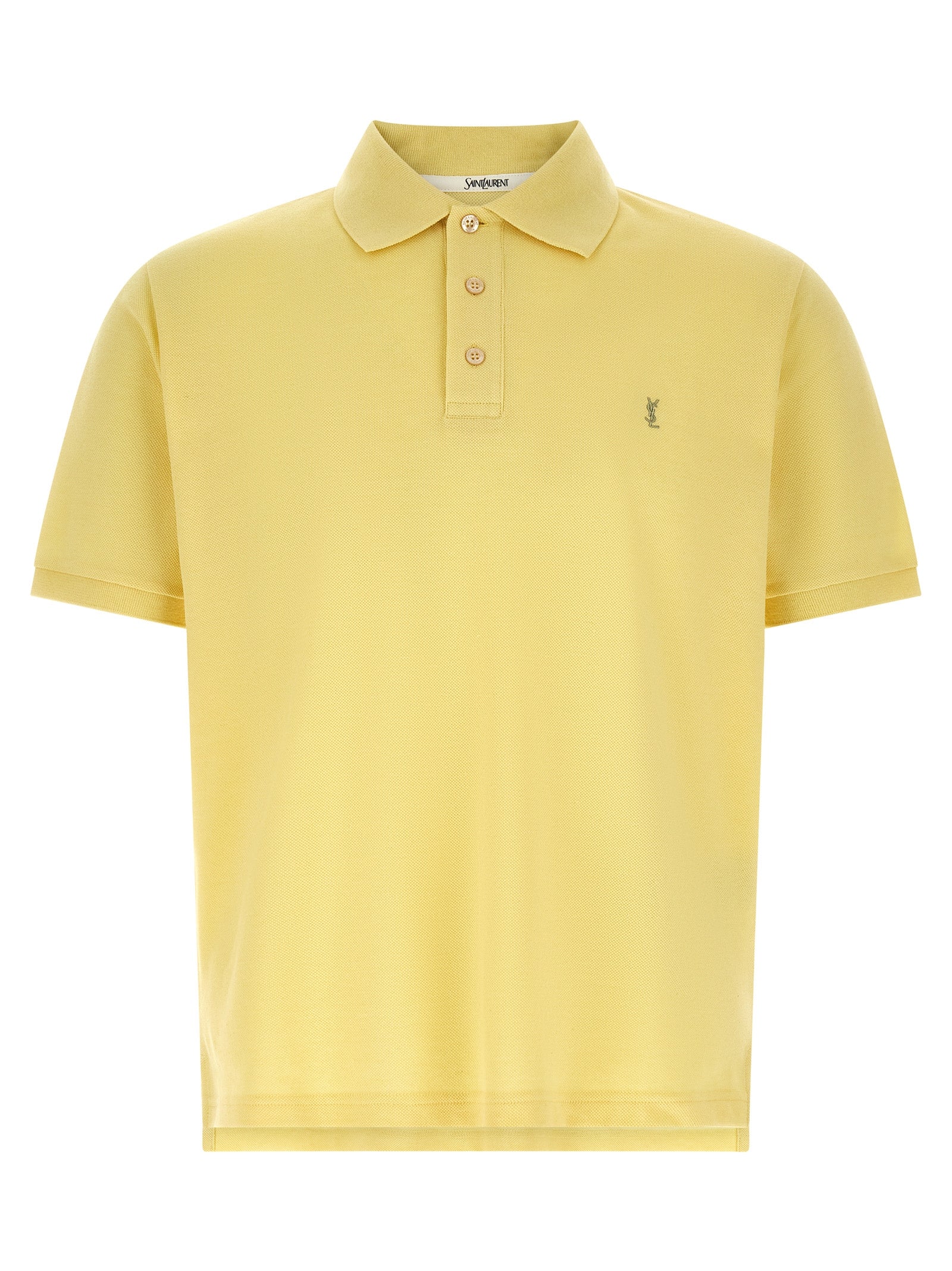 Saint Laurent Bicolor Cotton Polo Shirt