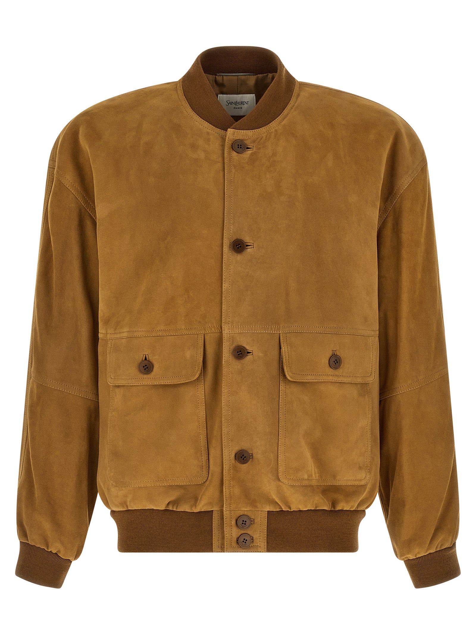 Saint Laurent Brown Lamb Leather Leather Jacket