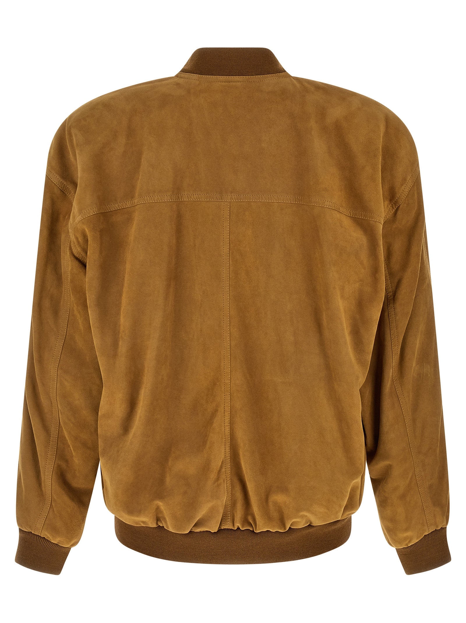 Saint Laurent Brown Lamb Leather Leather Jacket
